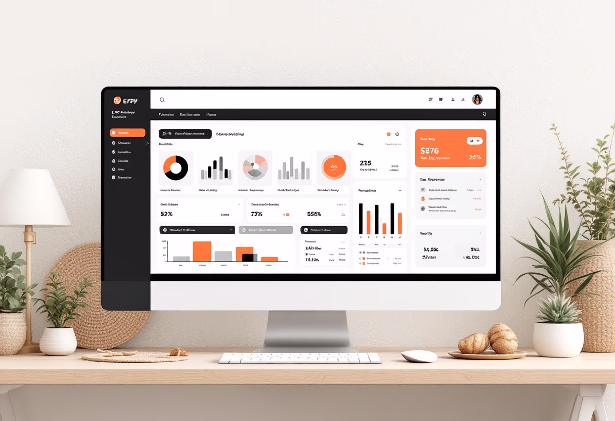 [interface] image of erp system interface filling the background