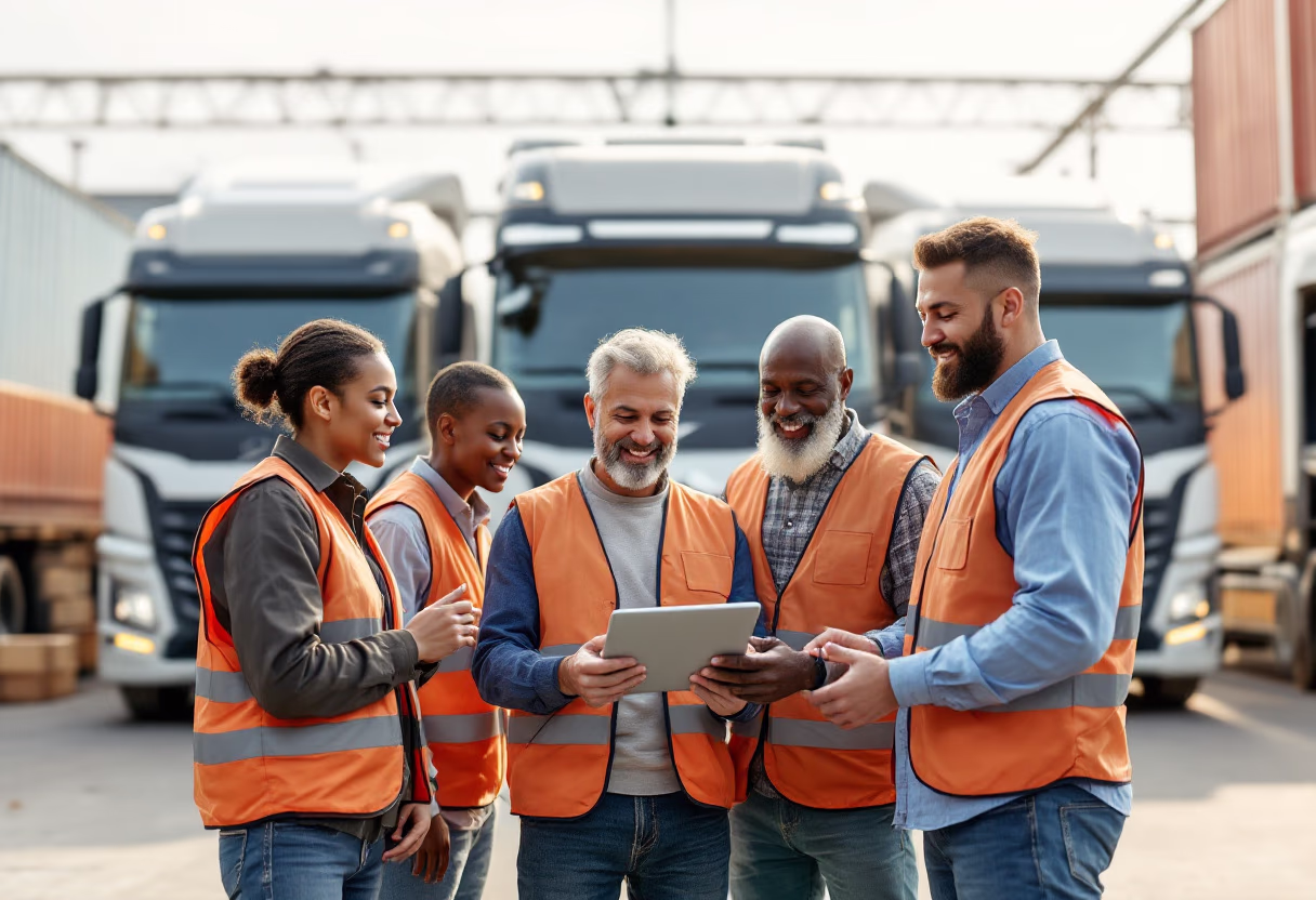 image of team collaboration (for a trucking company)