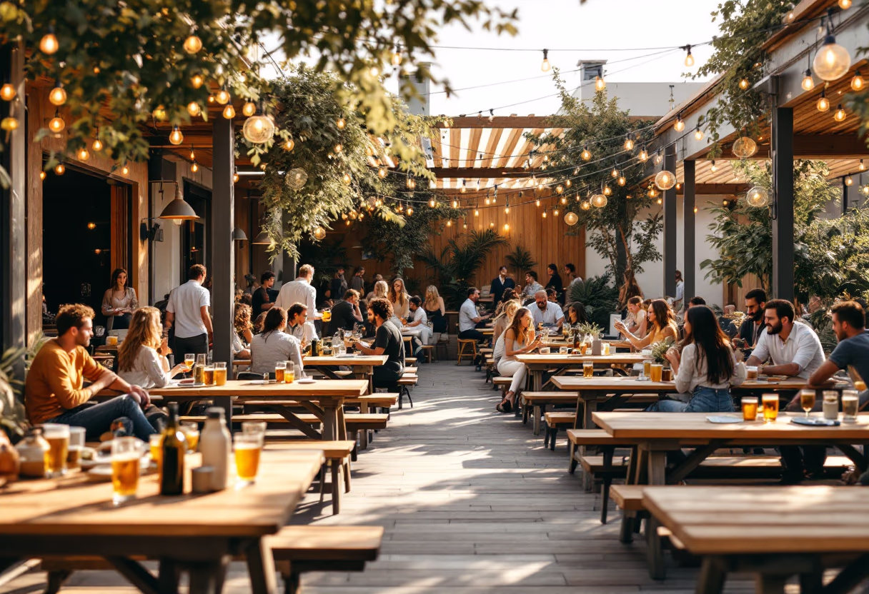 community event at a craft brewery