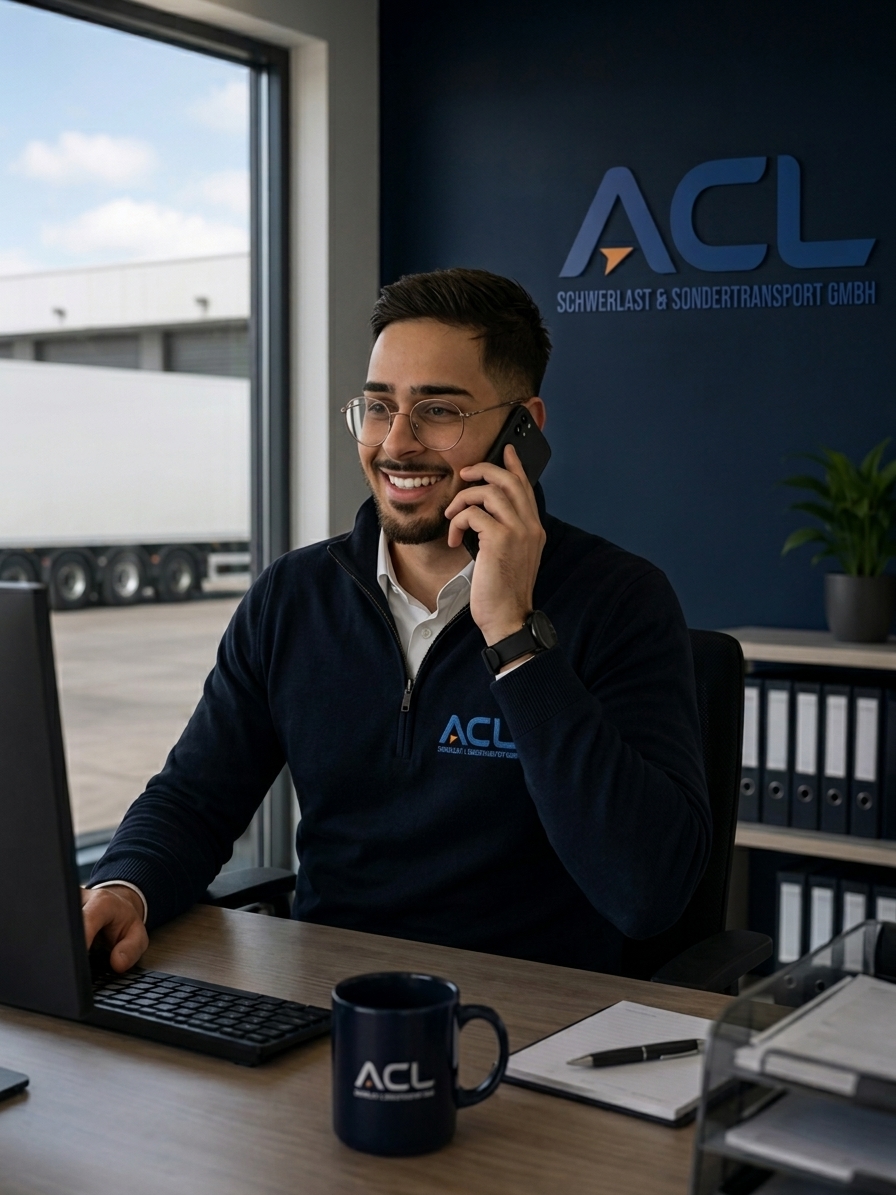 Mitarbeiter von ACL Transport im persönlichen Kundengespräch