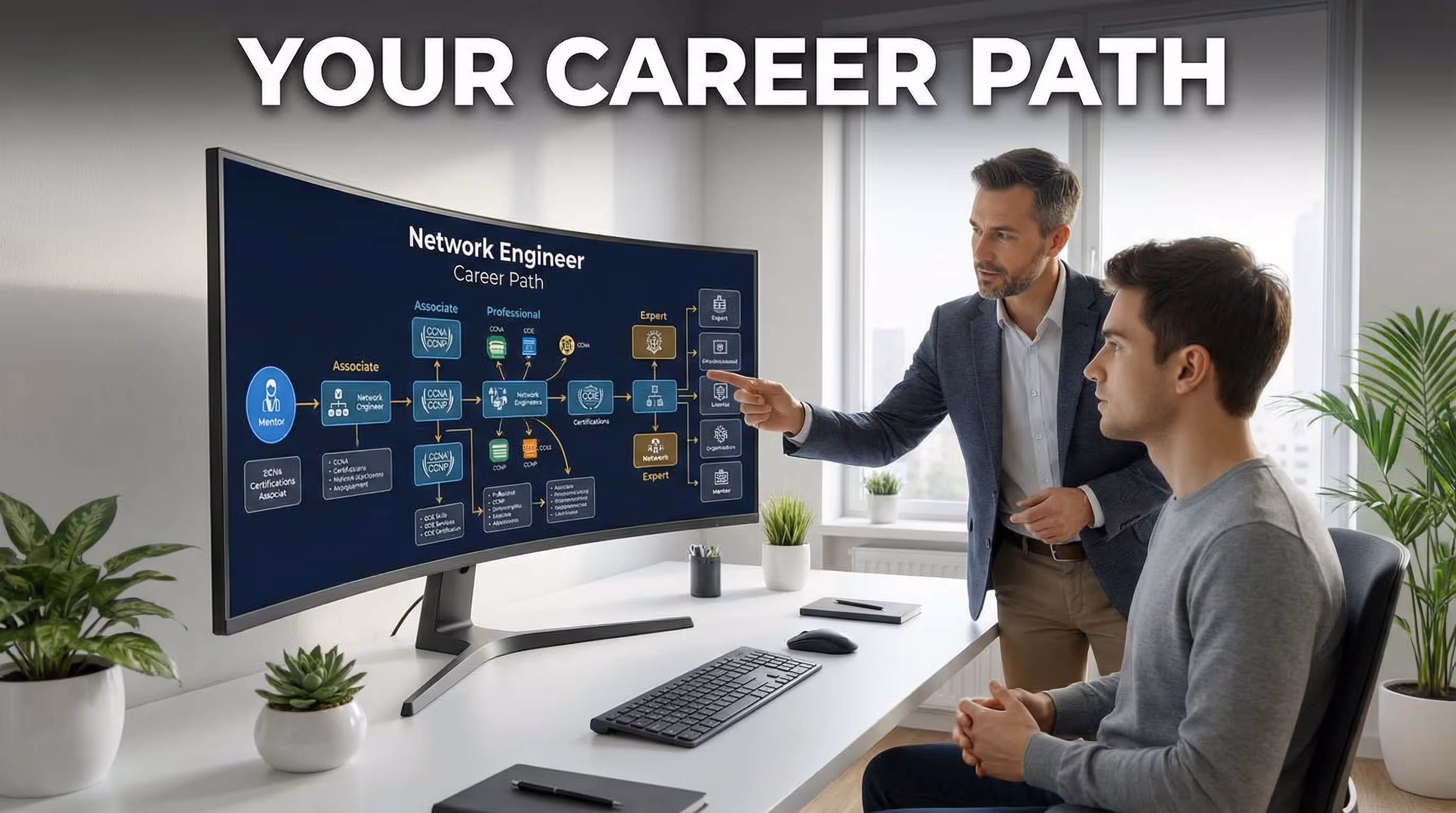 mentor-reviewing-it-career-roadmap-with-student-at-workstation