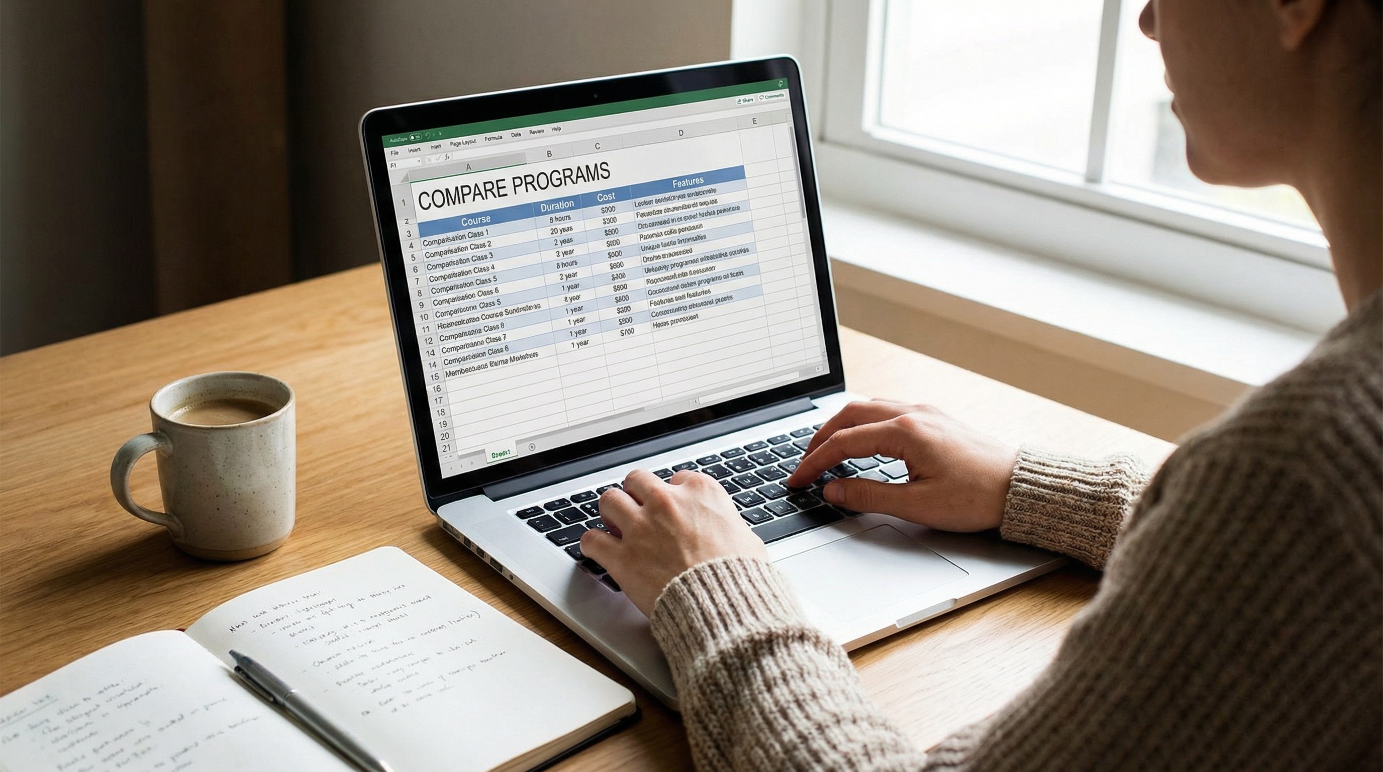 person-reviewing-network-training-comparison-chart-on-laptop
