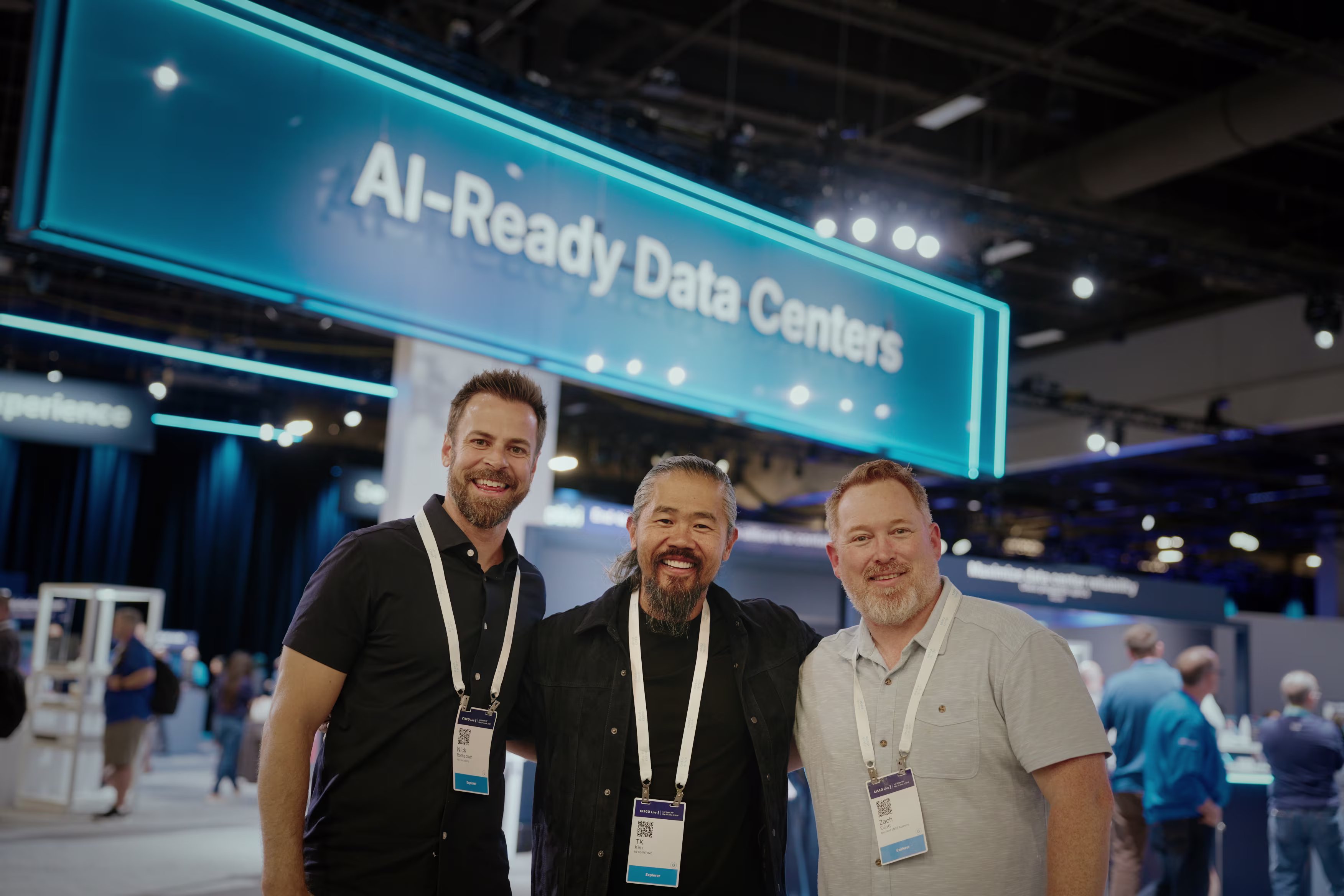 NGT Academy's TK, Nick, and Zach at Cisco Live