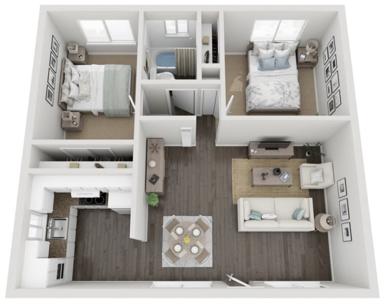 2x1 floor plan layout