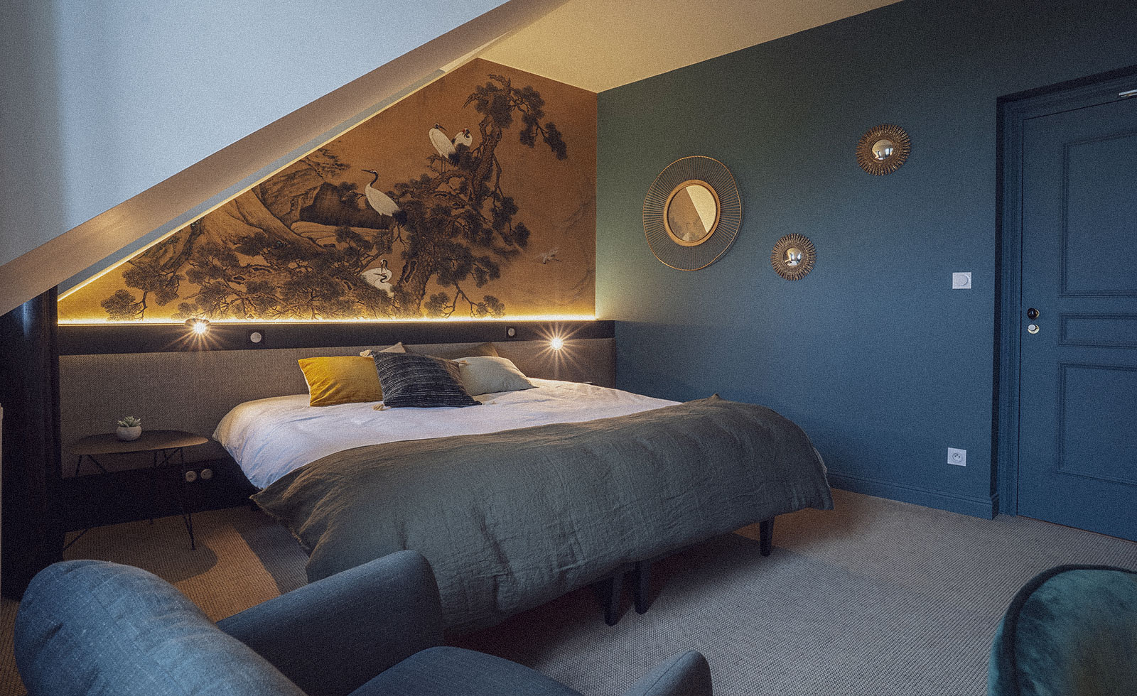 Chambre Supérieure élégante avec vue sur le parc du Château des Forges