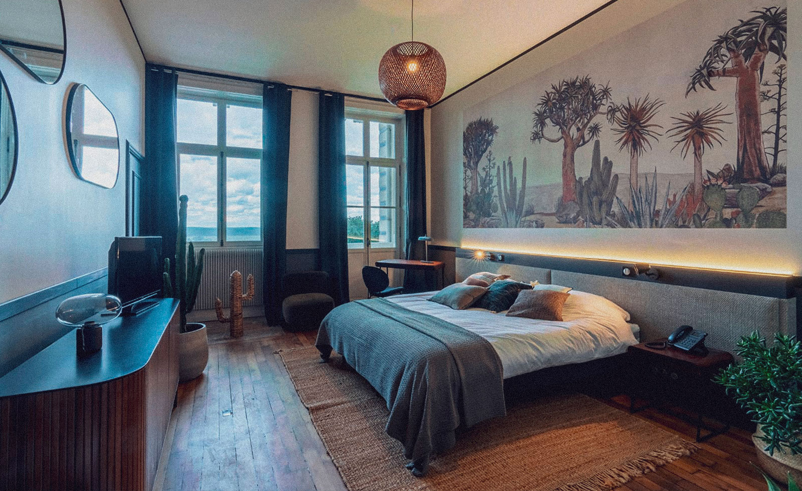 Chambre Prestige spacieuse et lumineuse au Château des Forges à Angers