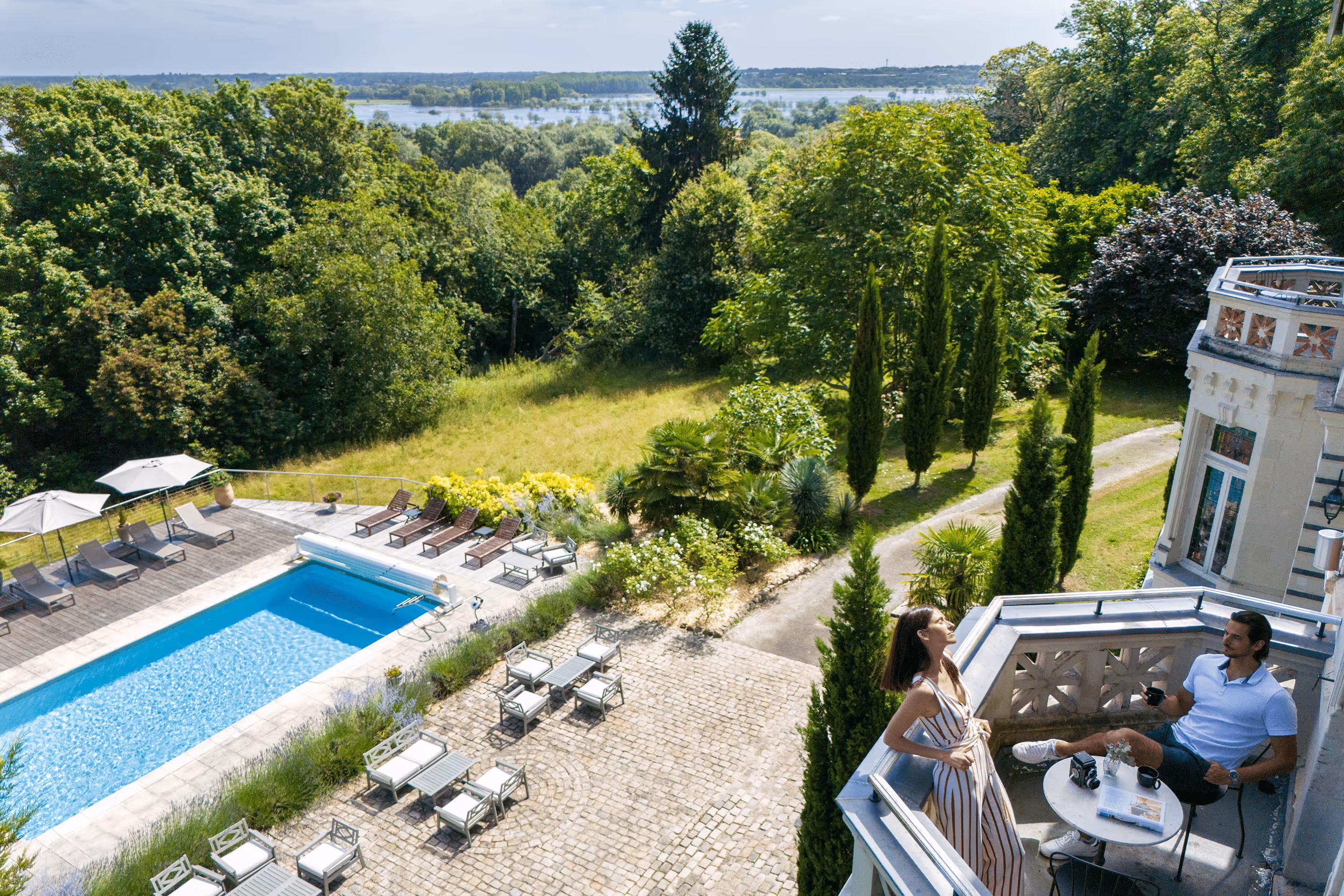 Ambiance chambre au Château des Forges — hôtel de charme à Angers