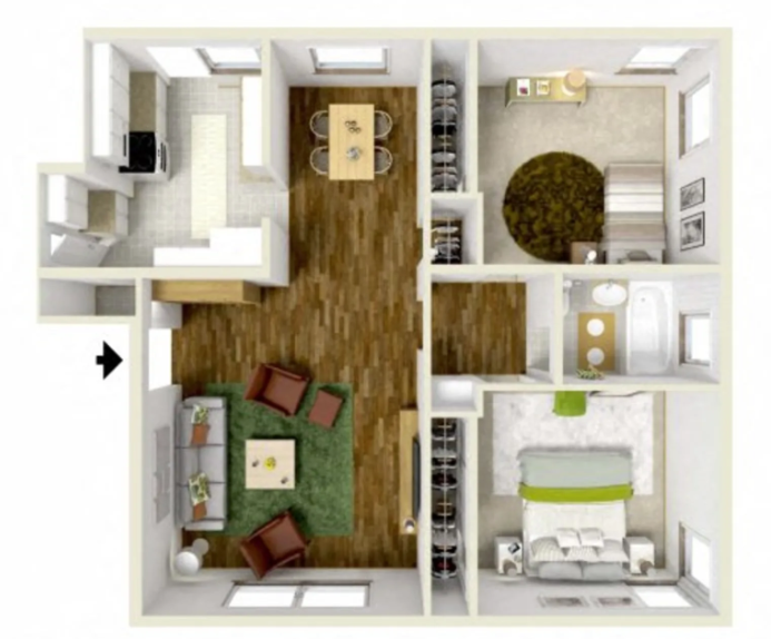2x1 Floor plan layout