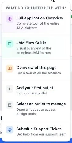 The Instructions menu