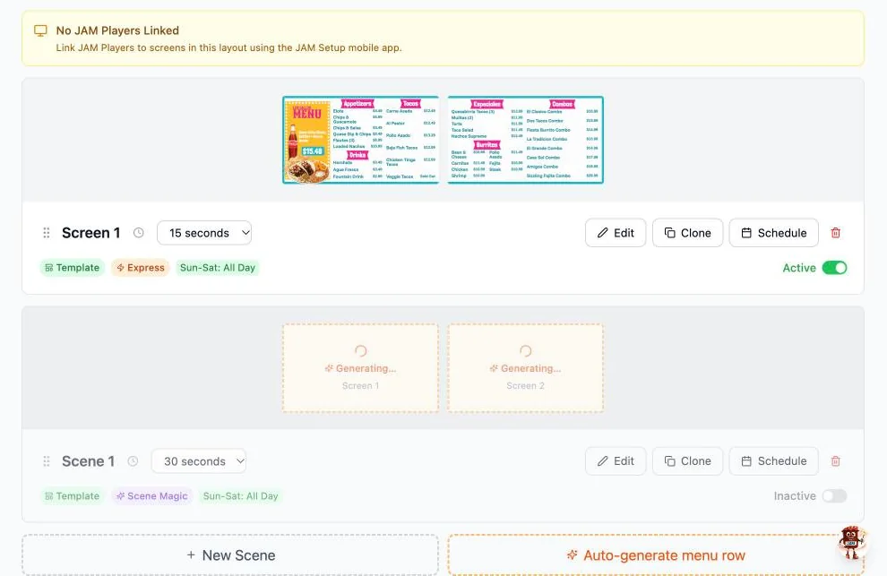 Scene Magic generating two slides