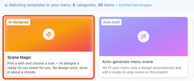 Click Scene Magic, the first tile in the list.
