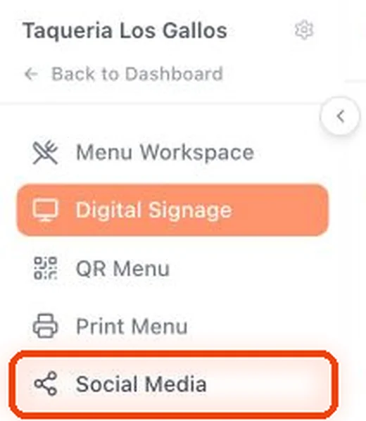 For a post instead, click Social Media.