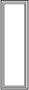 a skinny black rectangle outline viewed vertically with one smaller rectangles inside of the large outline