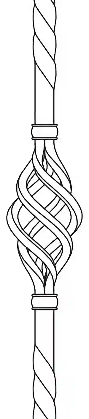 a close up of a line drawing of spoke rod