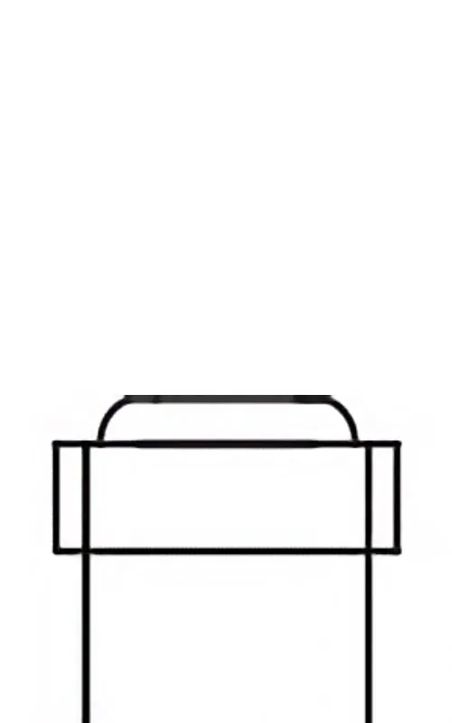 a line drawing of the top of a fence that is flat