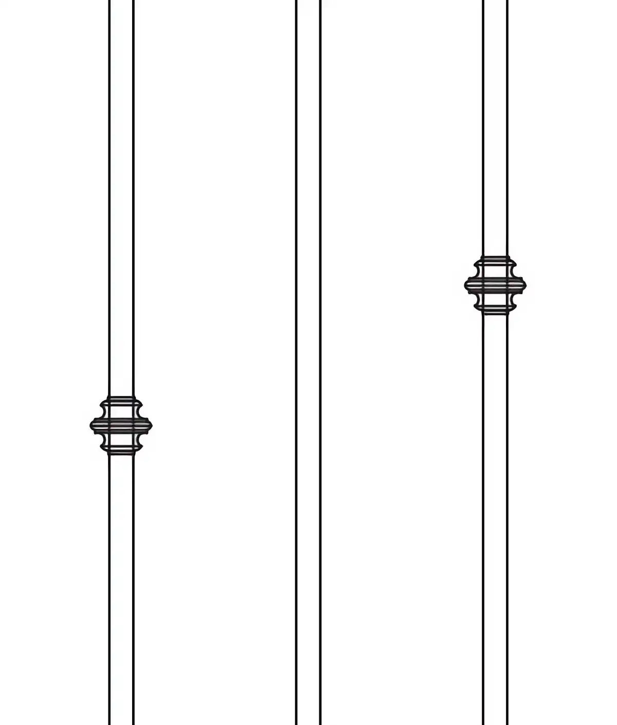 a close up of a line drawing of fence rods 