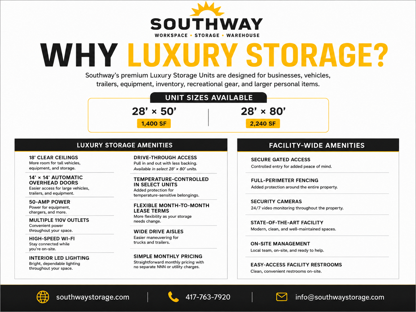 LUXURY STORAGE UNITS