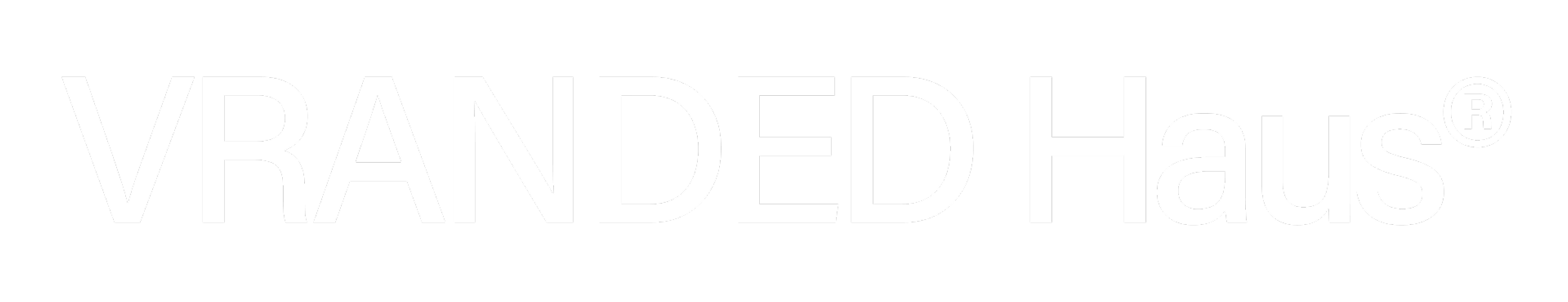 The VRANDED Haus name in bold white letters on a black background.