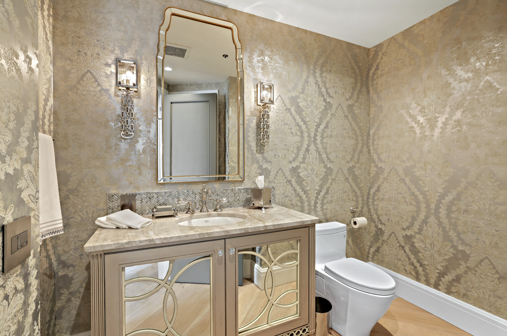 Interior view from the Belltown Penthouse renovation in Seattle, WA by Madison Design Build