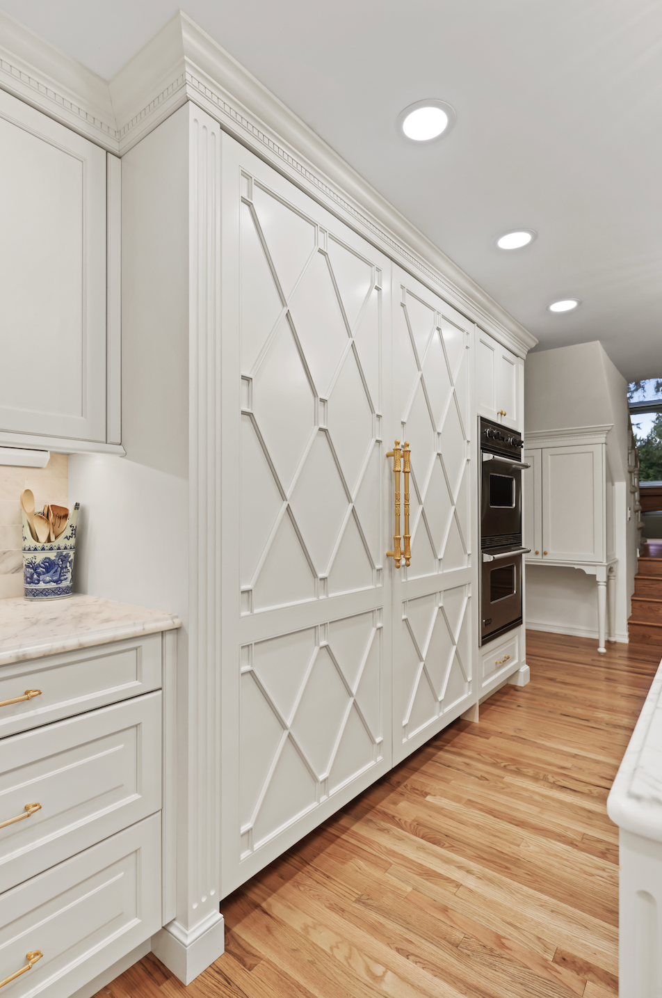 Interior view from the Bridal Trails colonial home renovation in Bellevue, WA by Madison Design Build