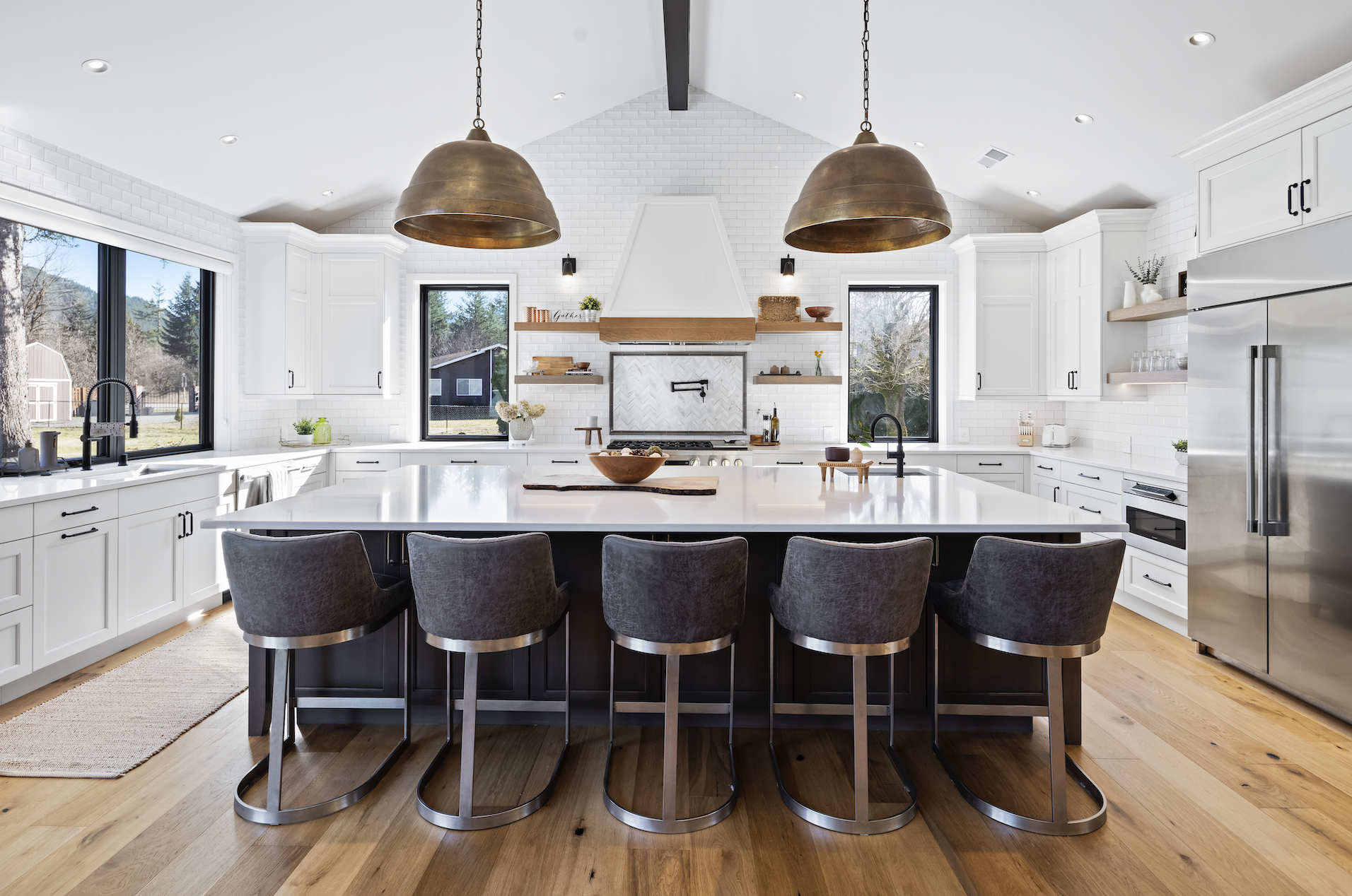 Cedar Falls modern farmhouse home at the foot of Mount Si in North Bend, WA by Madison Design Build