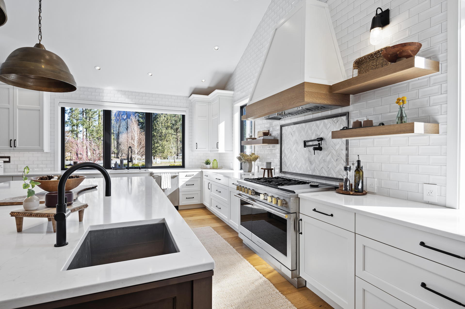 Interior detail from the Cedar Falls modern farmhouse home in North Bend, WA by Madison Design Build