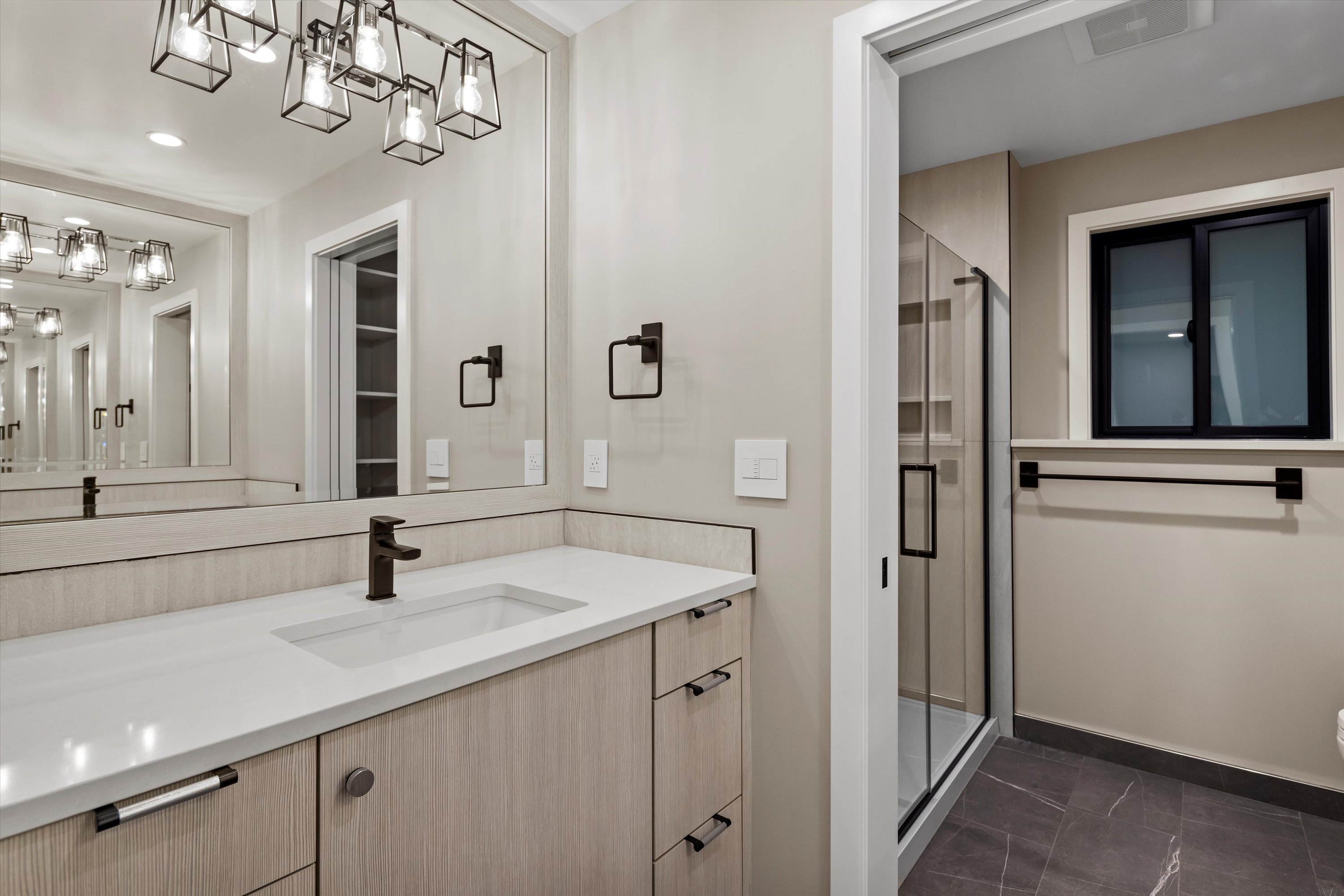 Interior detail from the Viewpoint down-to-the-studs renovation in Redmond, WA by Madison Design Build