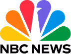 NBC peacock logo with six multicolored feathers in orange, red, purple, blue, and green.