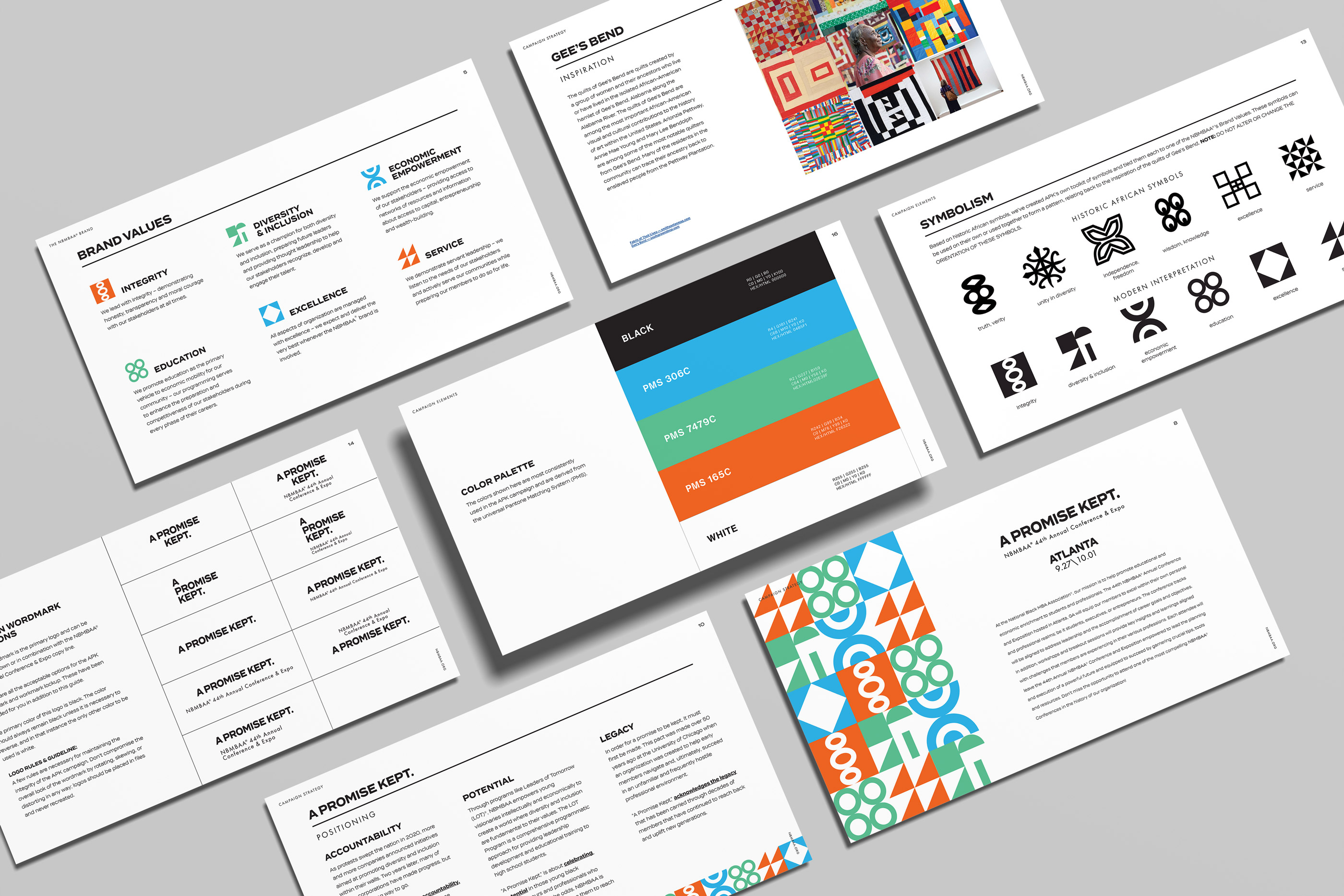 Tantrum Agency A Promise Kept brand guidelines for the National Black MBA Association conference identity
