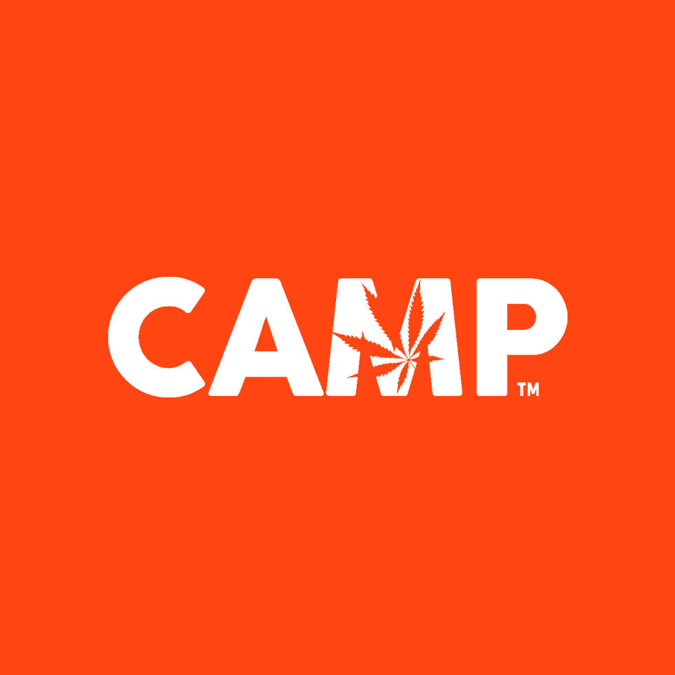 Tantrum Agency branding for CAMP featuring the cannabis brand’s colorful nature-inspired visual identity