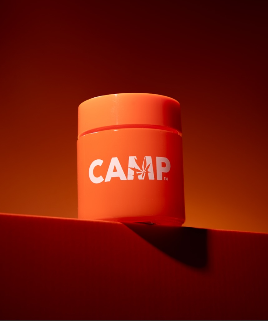Tantrum Agency packaging design for CAMP featuring colorful branded cannabis product packaging
