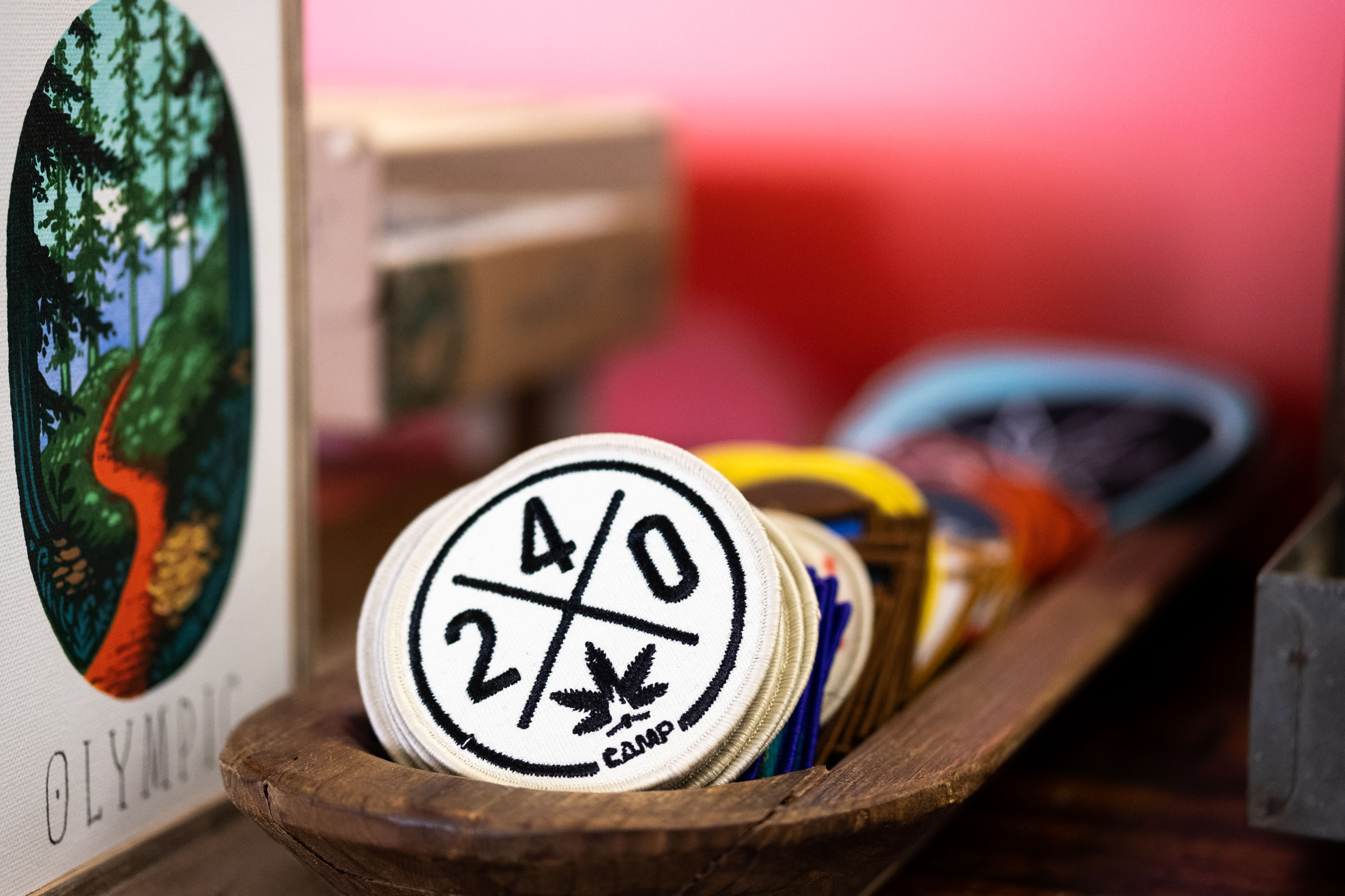 Tantrum Agency packaging for CAMP showing branded cannabis products within the nature-inspired visual system