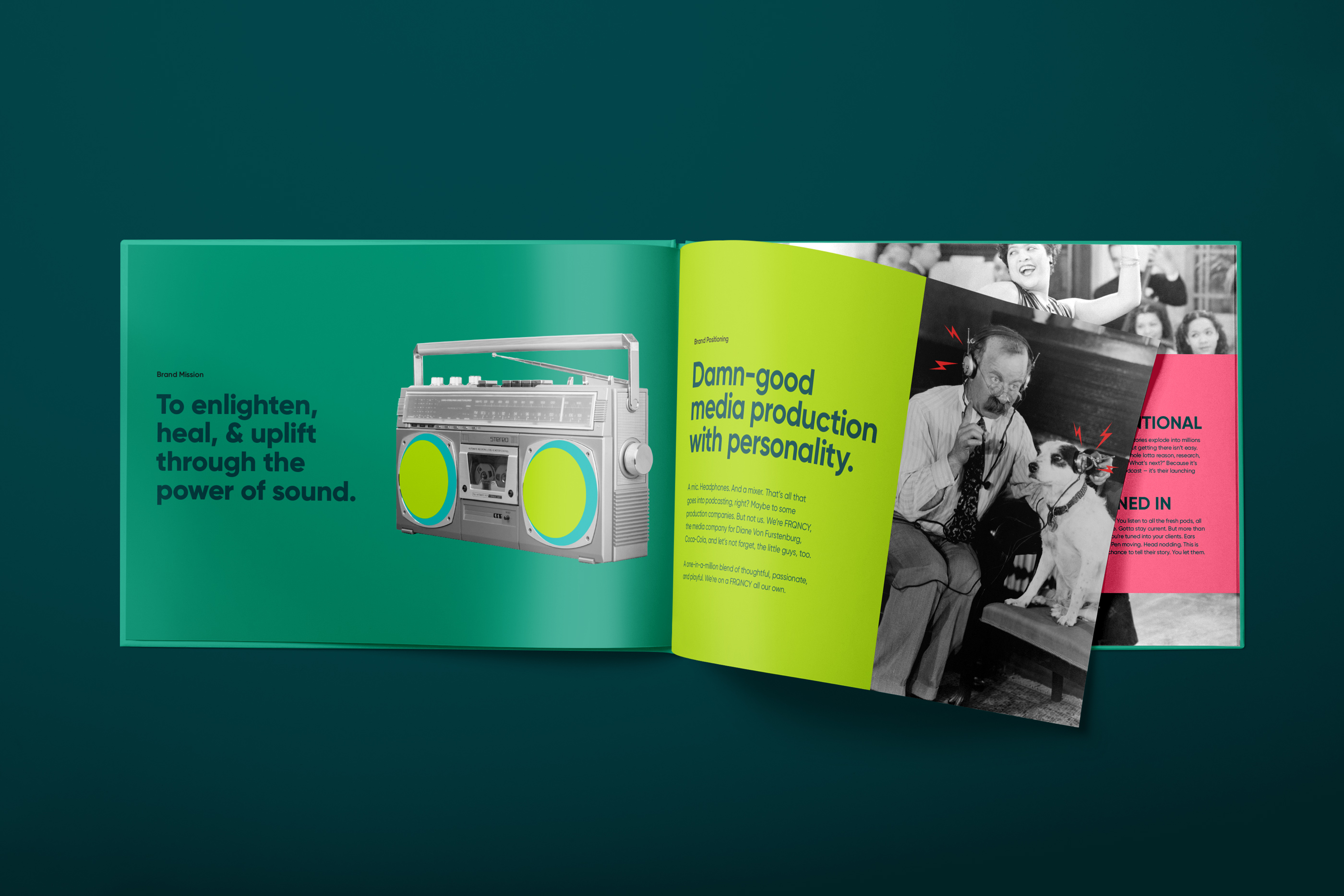 Tantrum Agency FRQNCY Media brand guidelines featuring the new visual identity system