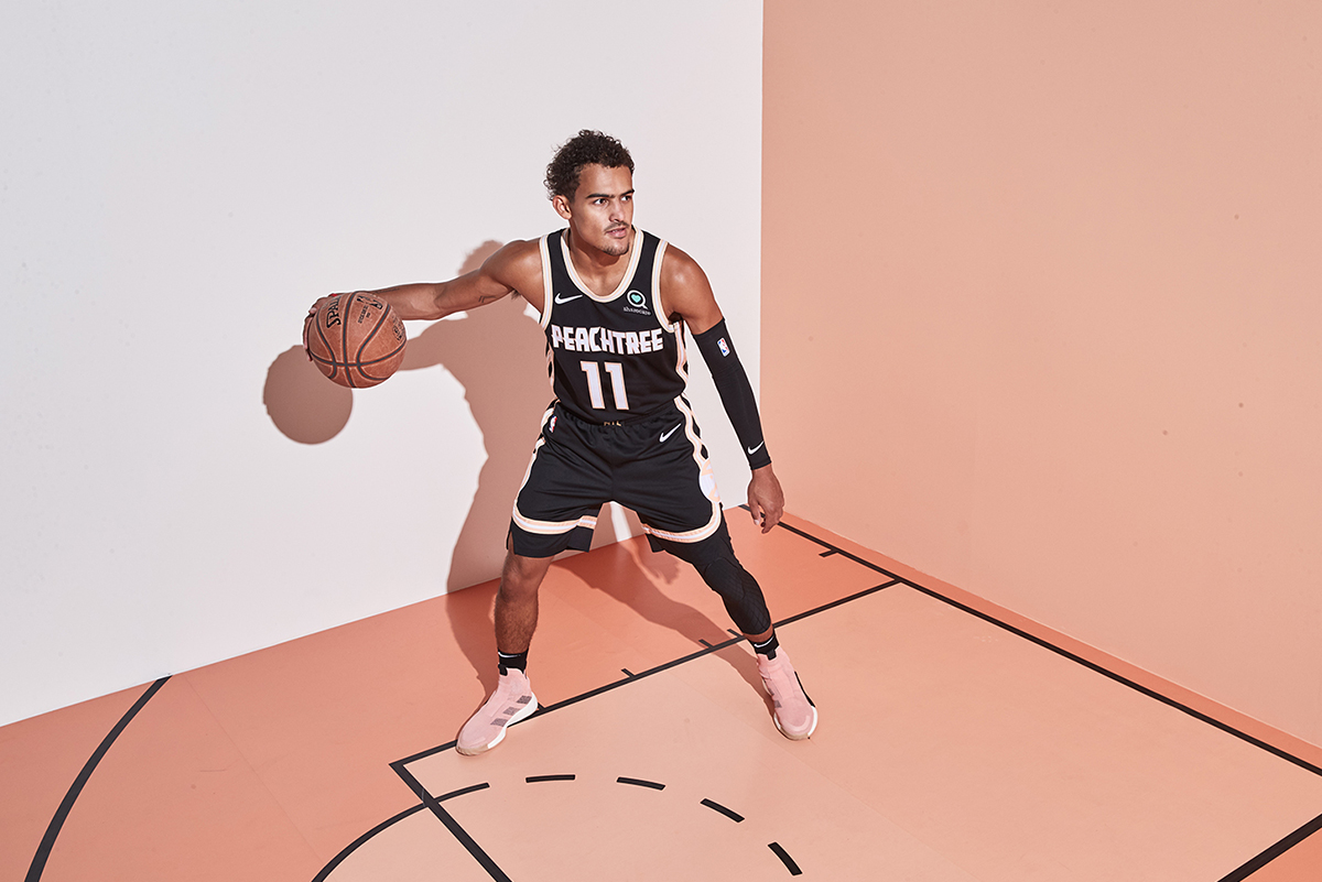 Tantrum Agency Atlanta Hawks Peachtree City Edition branding shown through uniform details and team photography