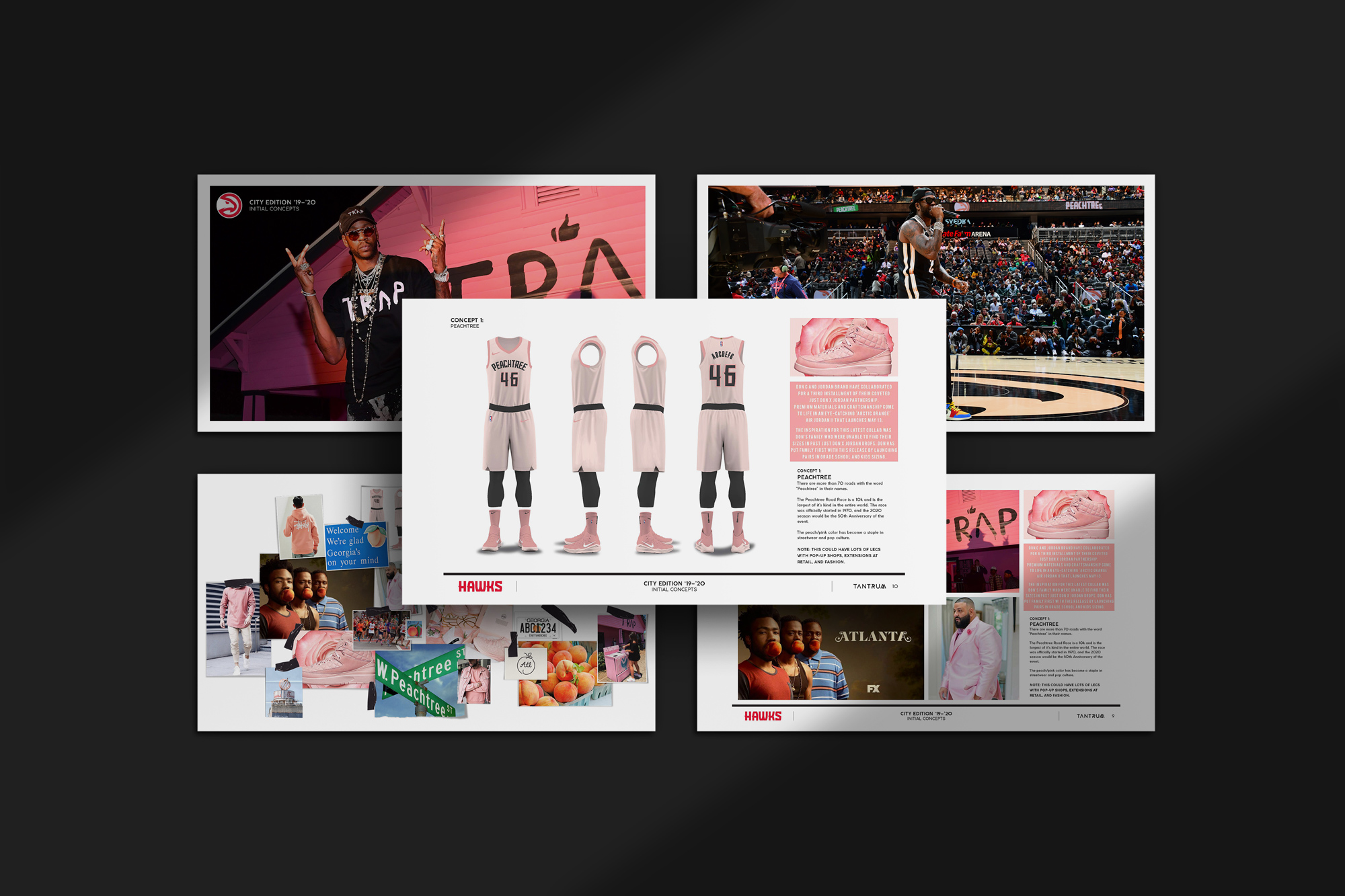 Tantrum Agency Peachtree City Edition concept for the Atlanta Hawks inspired by Atlanta streets and culture