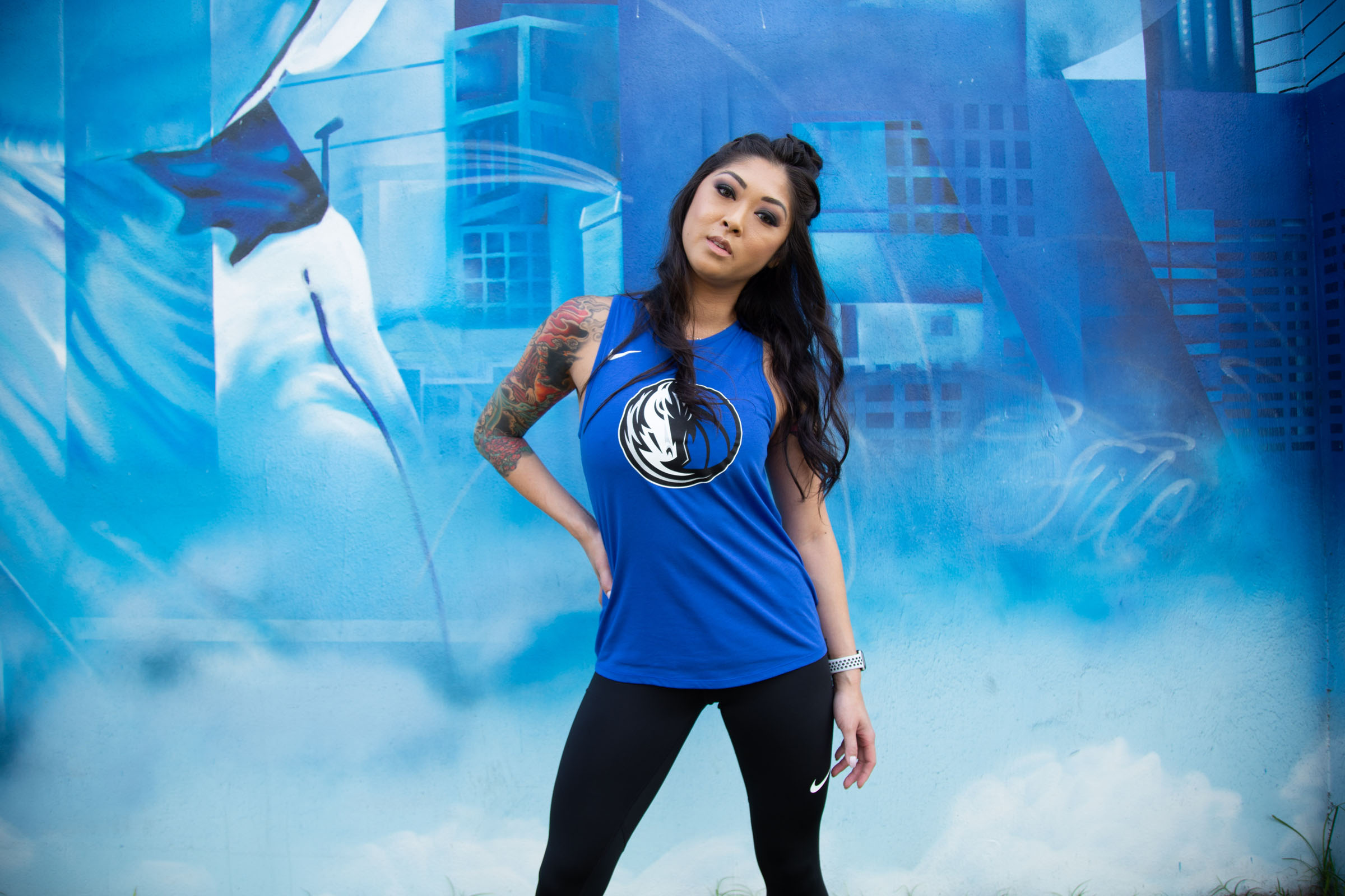 Dallas Mavericks Mavs Shop lifestyle photography art directed by Tantrum Agency to elevate team merchandise as fashion