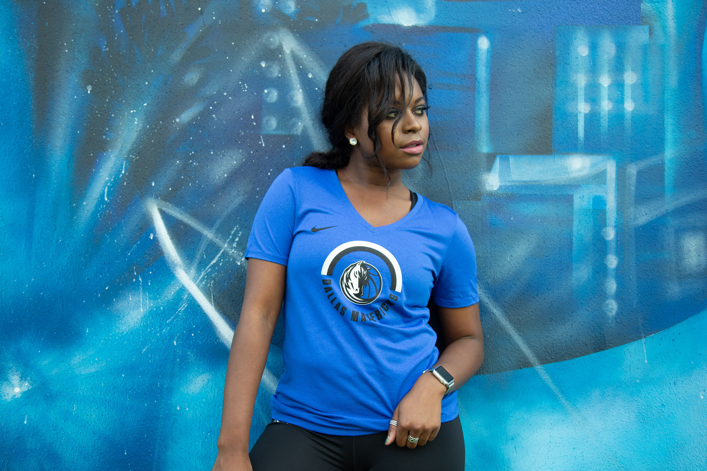 Dallas Mavericks retail campaign photography by Tantrum Agency featuring styled Mavs apparel and accessories