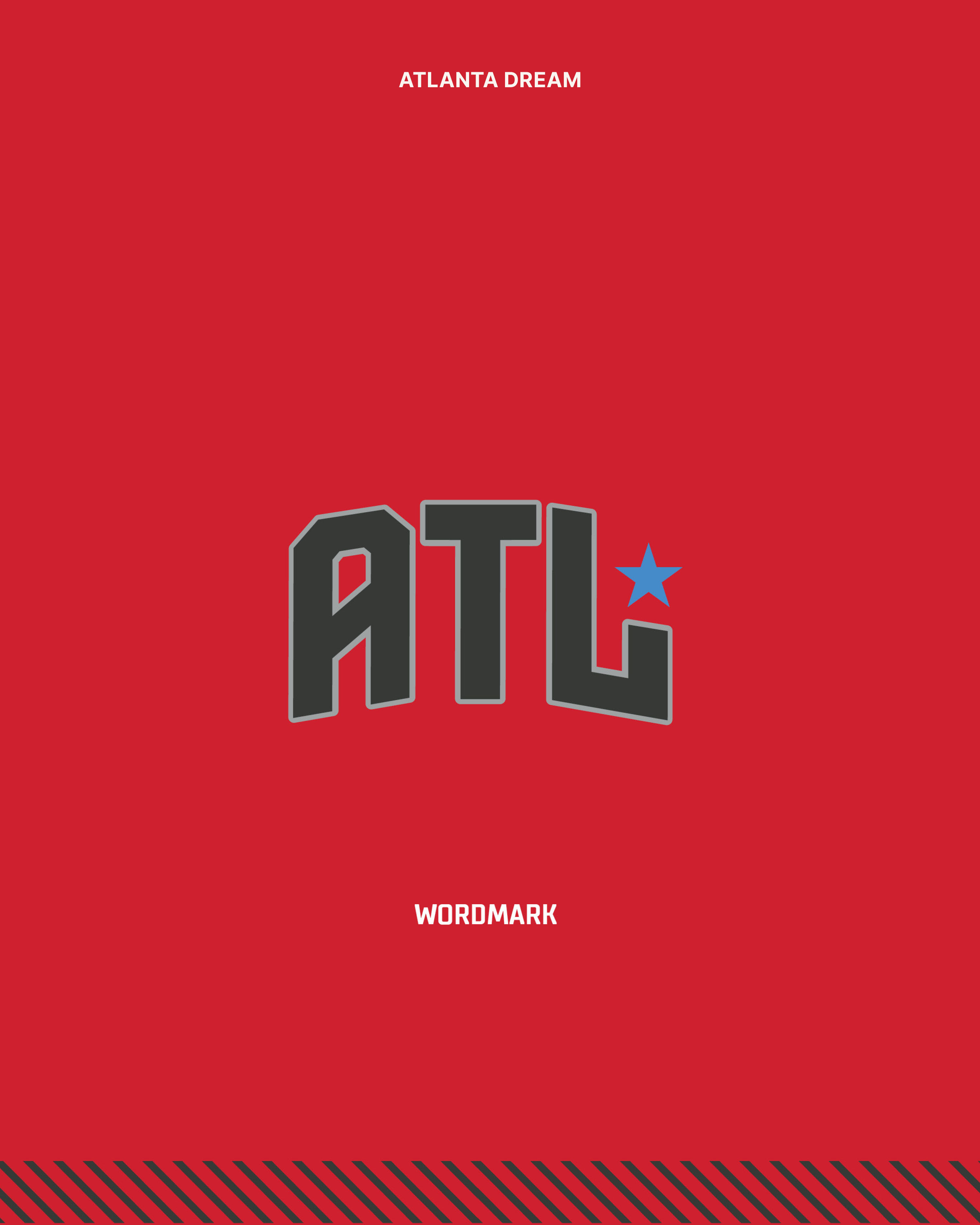 Tantrum Agency brand system for the Atlanta Dream shown through the team's wordmark