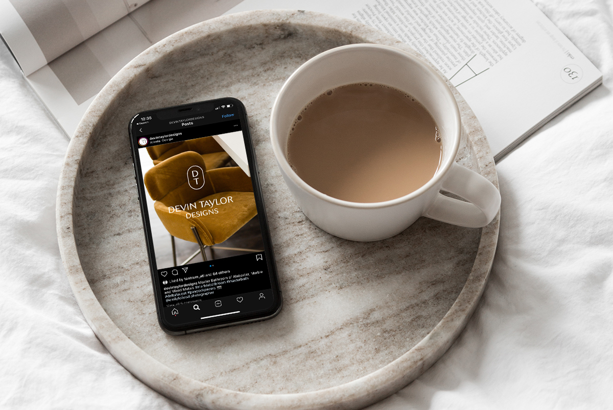 Devin Taylor Designs social media experience by Tantrum Agency shown through Instagram content