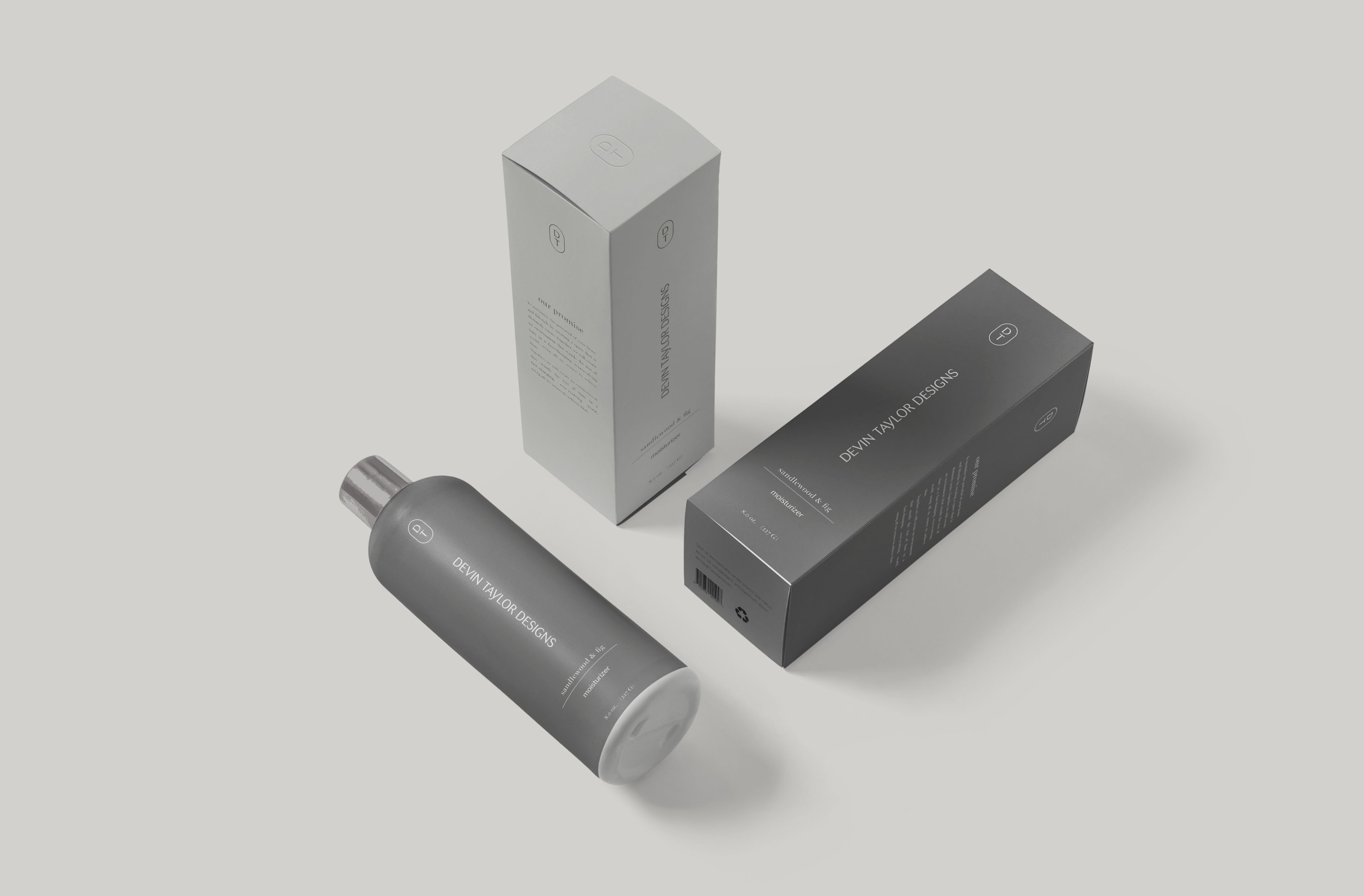 Tantrum Agency branding for Devin Taylor Designs applied to luxury personal-care amenities