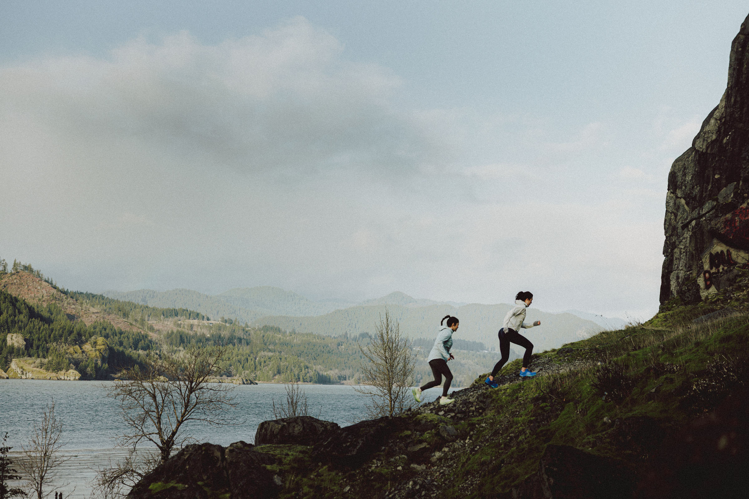 Tantrum Agency Topo Athletic MTN Racer 4 campaign photography featuring trail runners in rugged mountain terrain