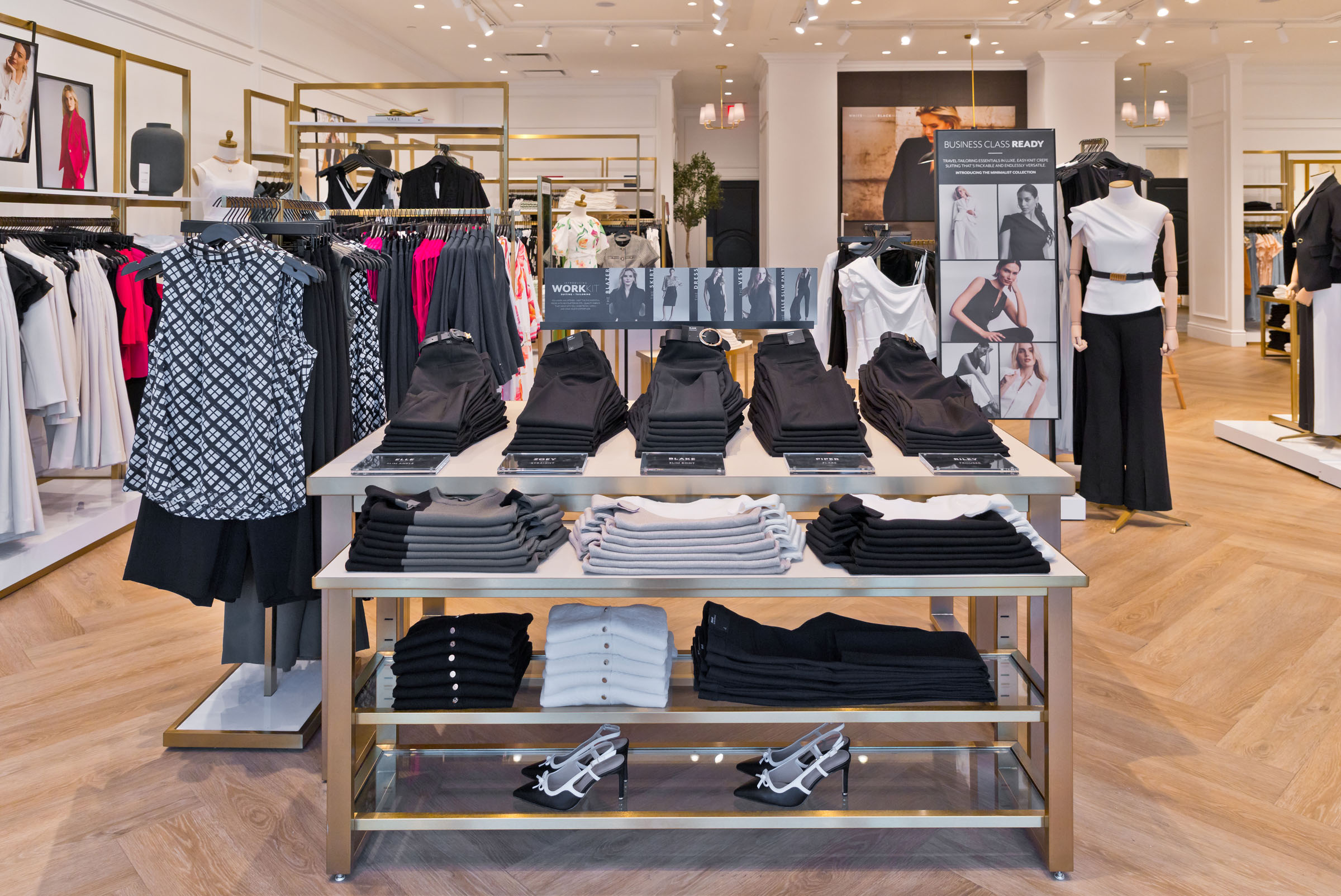 Tantrum Agency Work Kit campaign featuring coordinated fashion merchandising inside White House Black Market