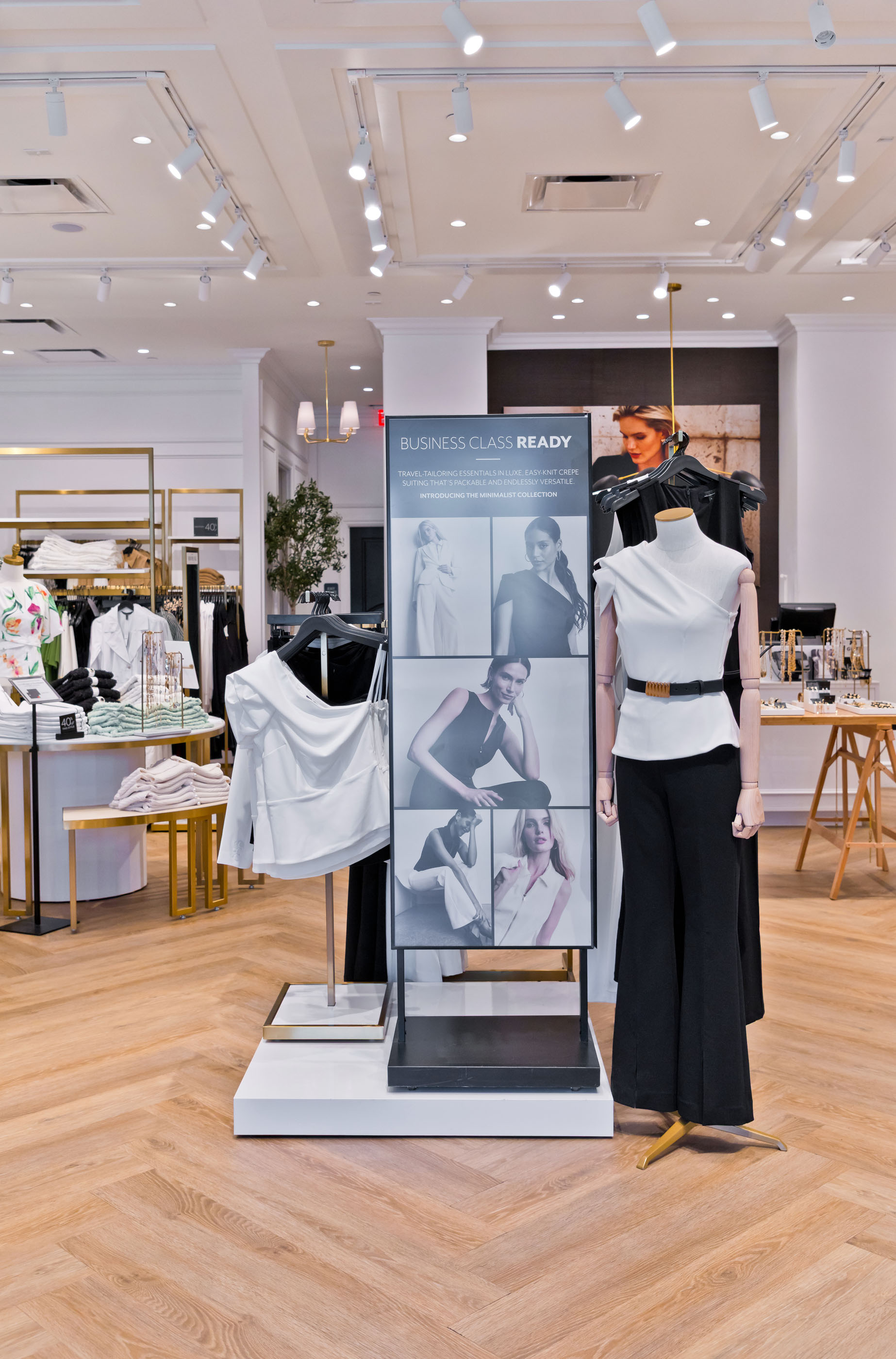 Tantrum Agency Work Kit campaign for White House Black Market shown through in-store fashion merchandising