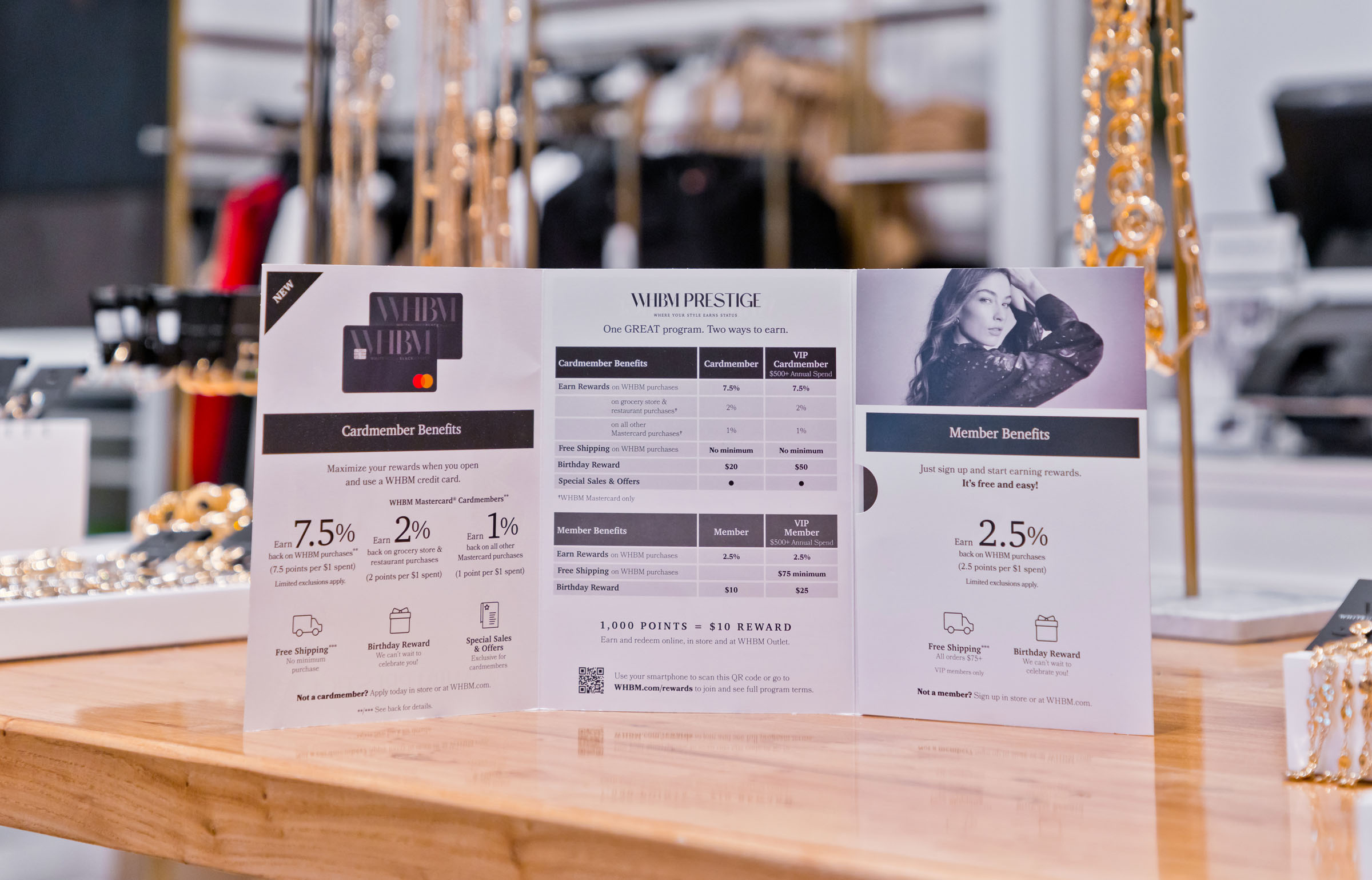 Tantrum Agency WHBM Prestige loyalty experience shown through refined retail and customer collateral