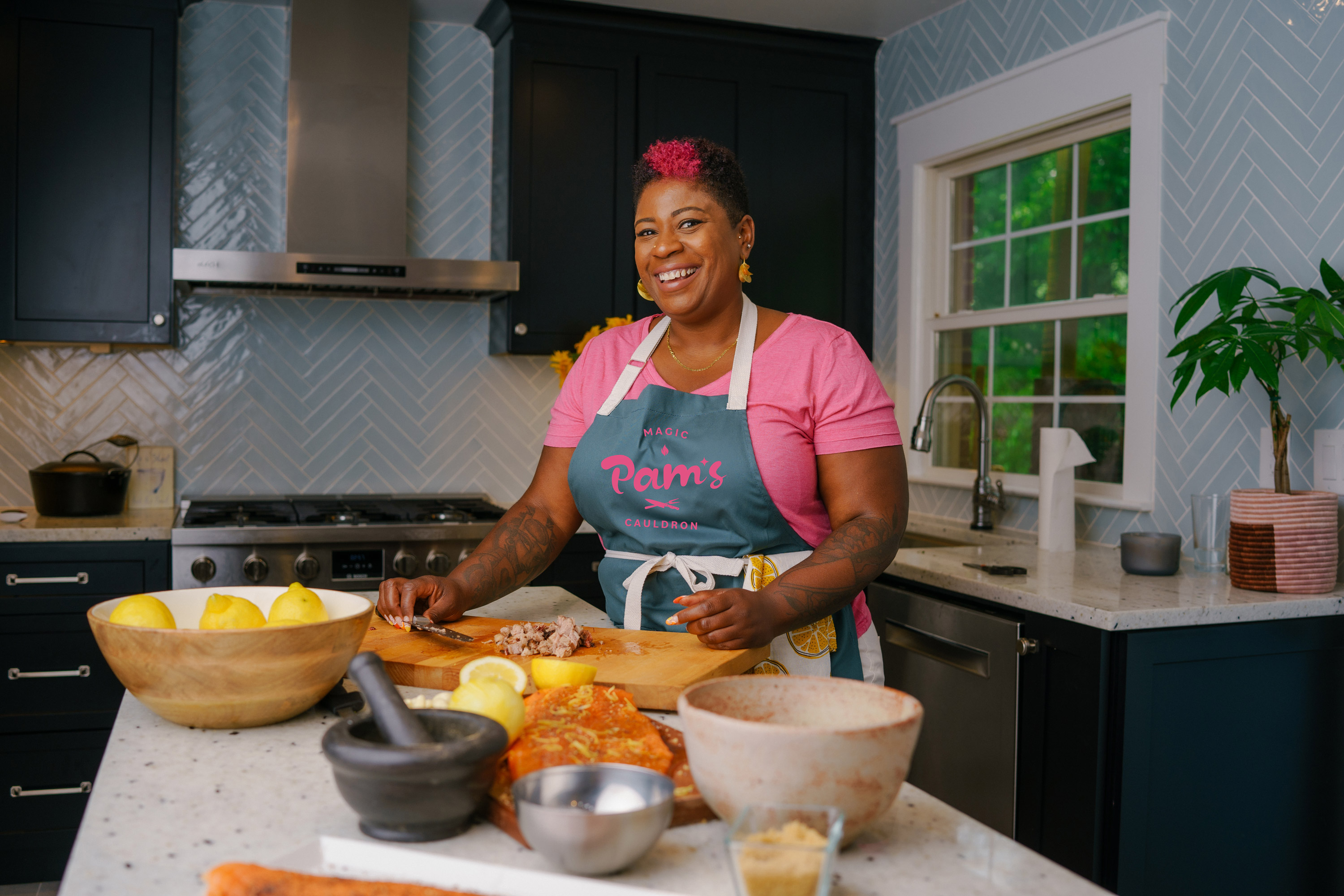 Pamela Askerneese of Pam’s Magic Cauldron featured in brand photography by Tantrum Agency