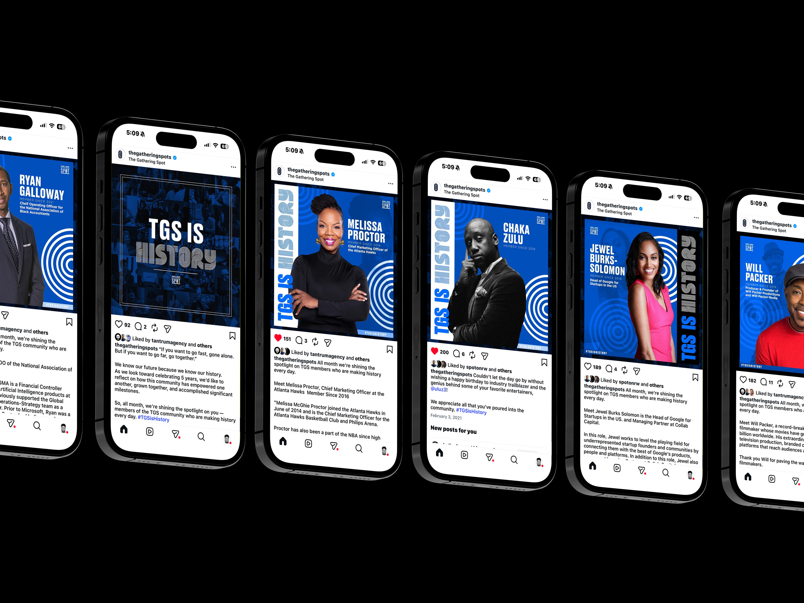 Tantrum Agency social content for The Gathering Spot TGS Is History launch campaign