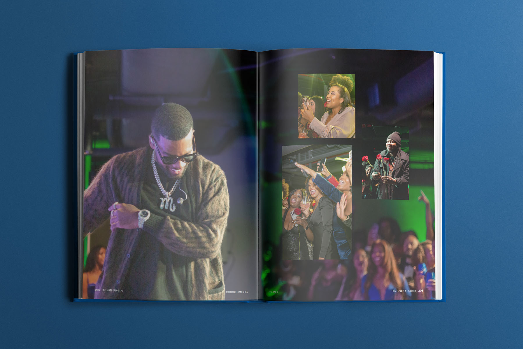 Tantrum Agency TGS Yearbook Vol. 3 spread featuring expressive community photography and editorial design