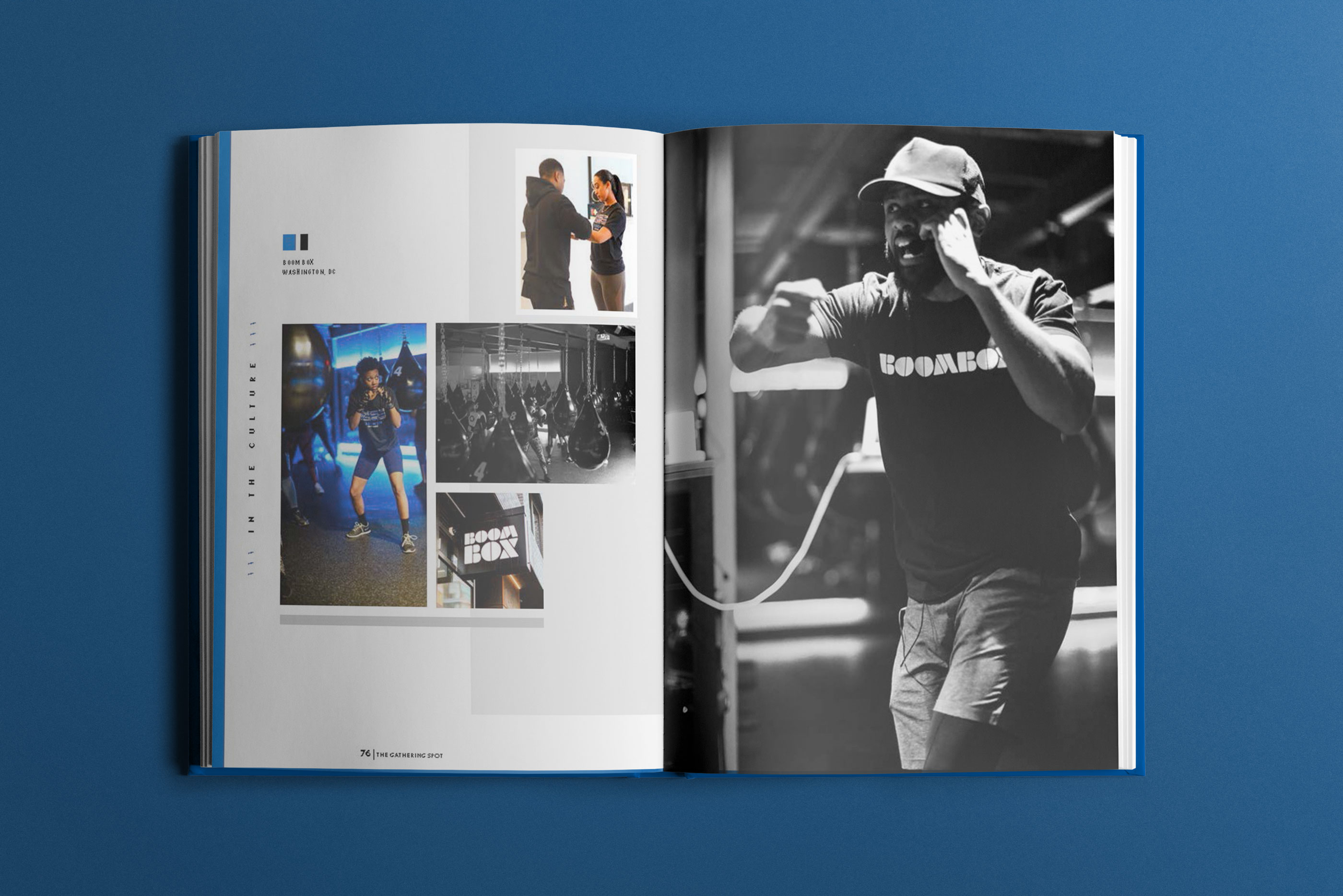 The Gathering Spot Yearbook Vol. 2 spread by Tantrum Agency featuring packed events and community life before the pandemic