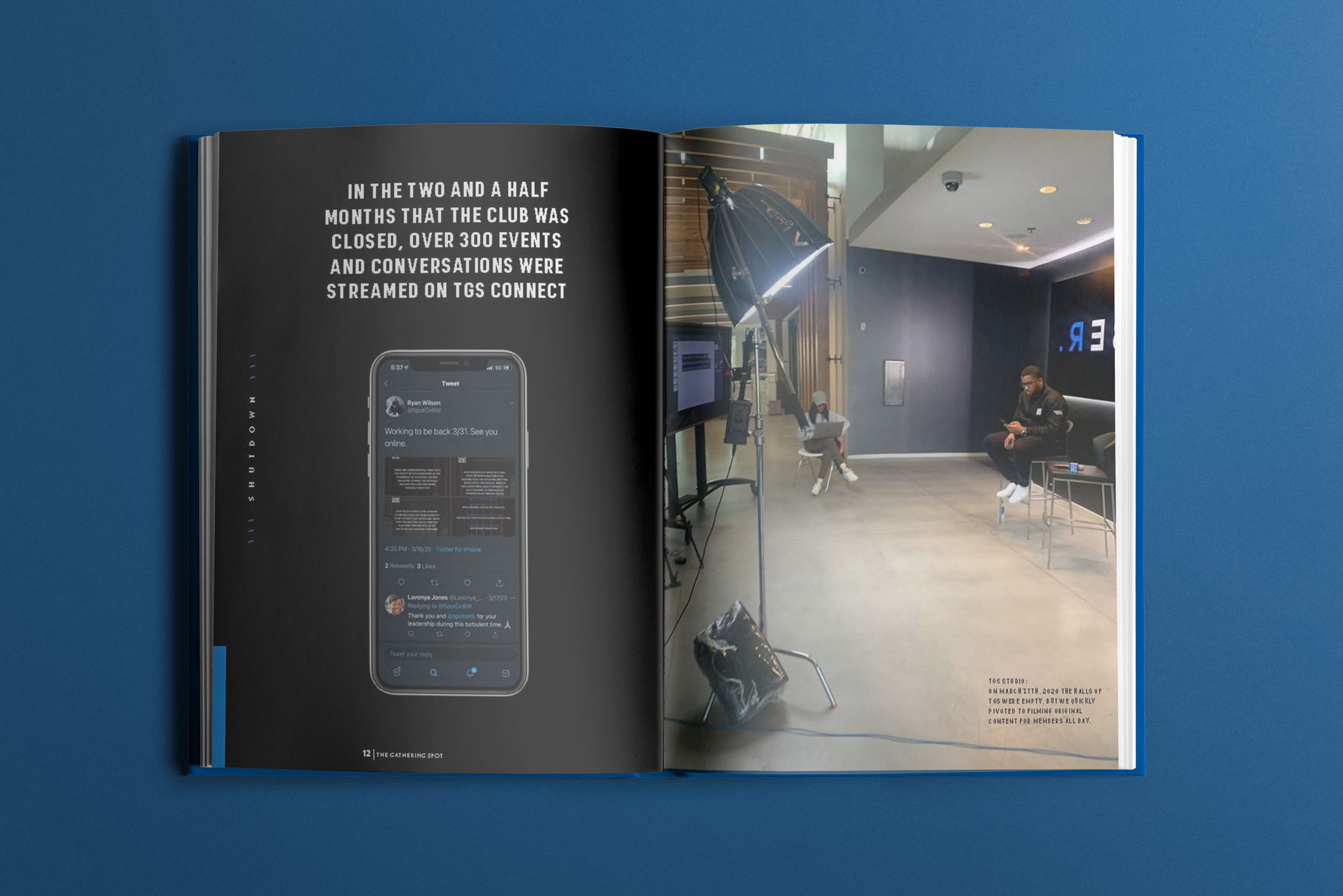 Tantrum Agency publication design for The Gathering Spot Yearbook Vol. 2 exploring how community continued when gathering changed