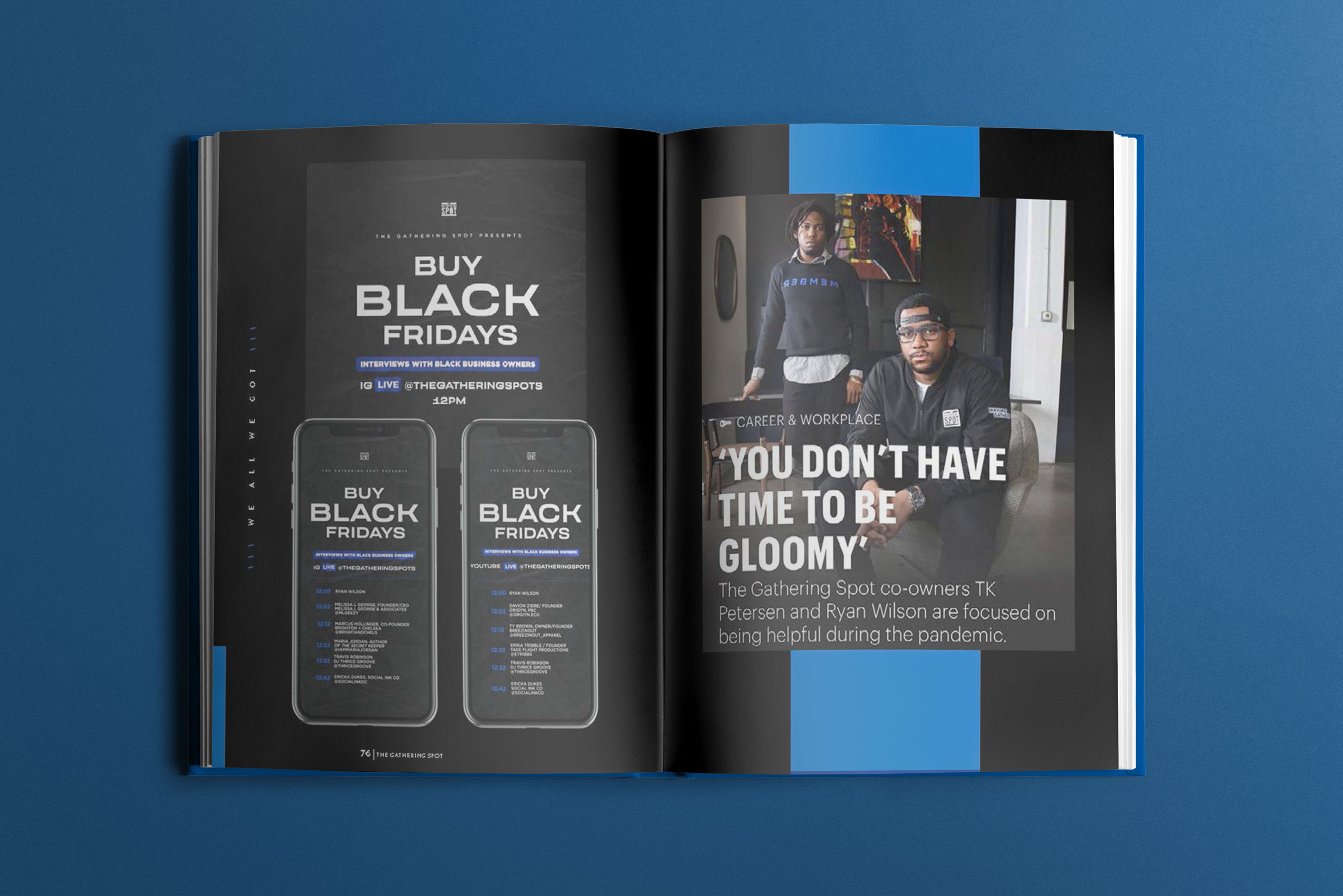 Tantrum Agency editorial storytelling for The Gathering Spot Yearbook Vol. 2 reflecting uncertainty and adaptation during the pandemic